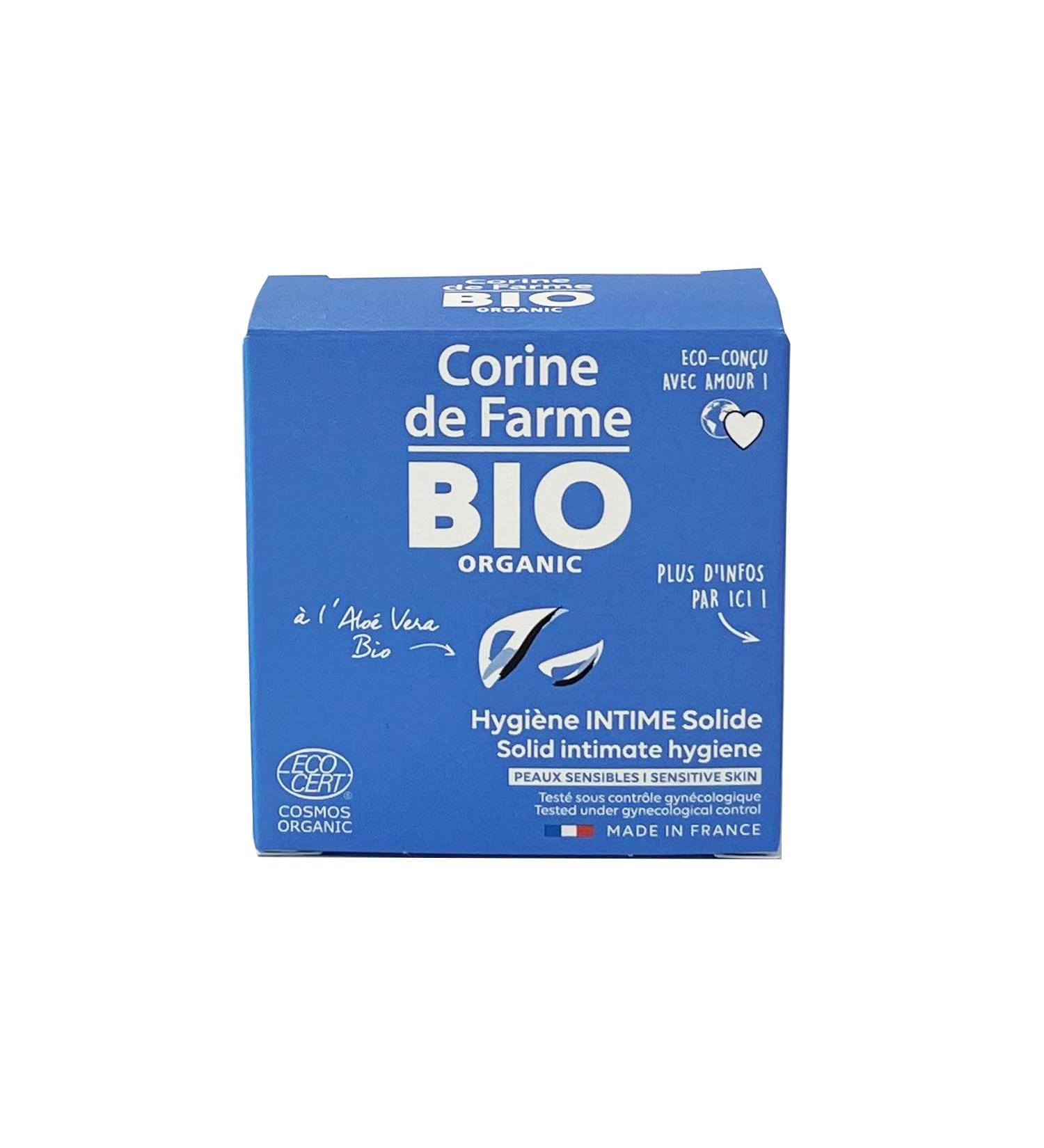 Corine de Farme - Solid Soap for Intimate Hygiene with Aloe Vera - Certified Organic Ecocert - Fragrance Free Tested under Gynecological Control - Buy Online on GoSupps.com