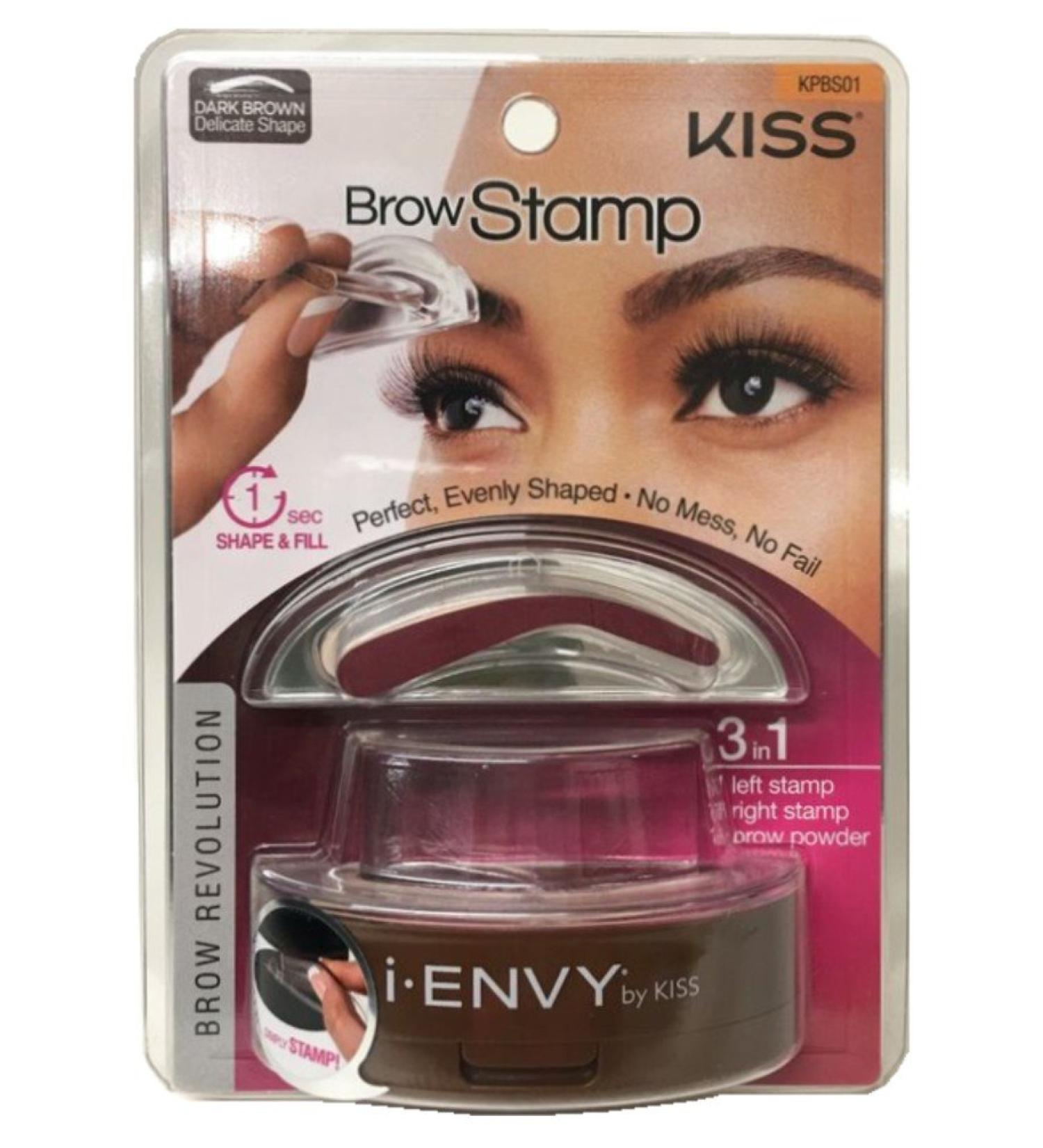 Kiss I Envy Brow Stamp Kit Dark Brown (6 PACK)