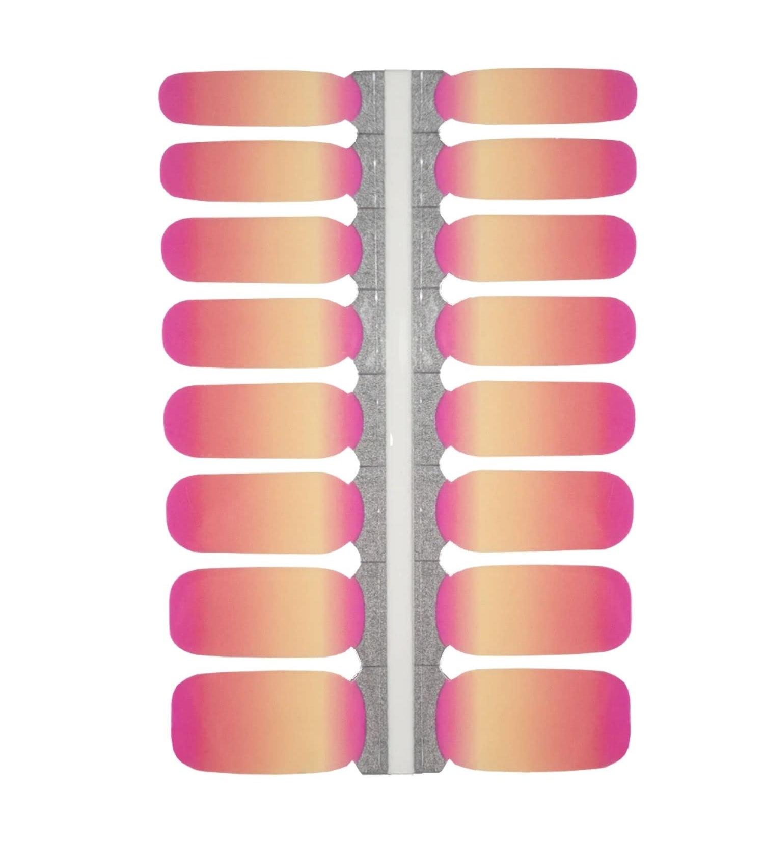 My nails nail foils Pink I Ultra-D nne nail polish strip pink/orange i self-adhesive premium nail art wraps I sticks to natural and lacquered acrylic gel & shellac nails
