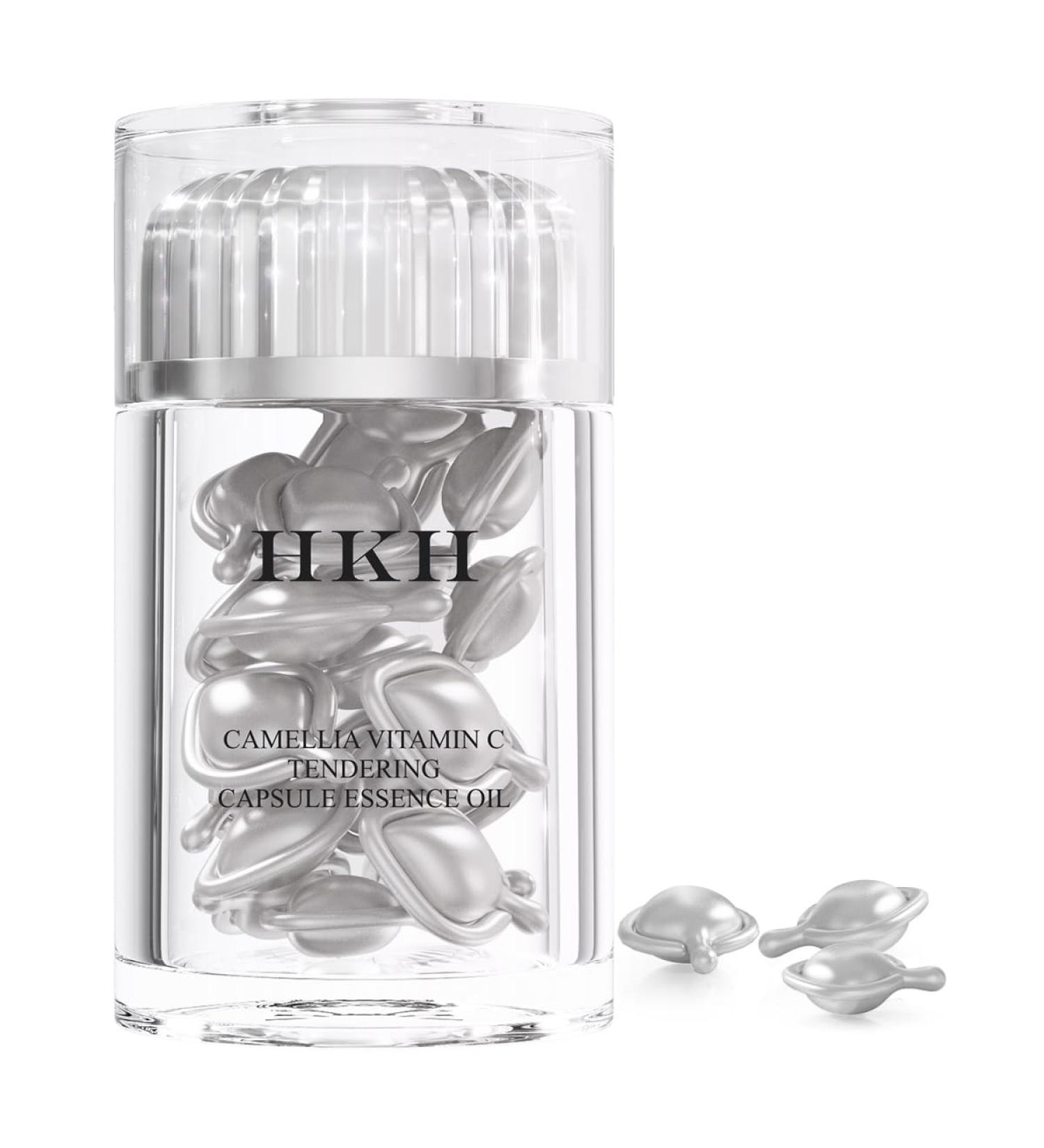 HKH Camellia Vitamin C Anti-Aging Serum | Anti-Wrinkle Face Essence with Niacinamide for Women - Tighten Skin & Reduce Fine Lines - Buy Online on GoSupps.com