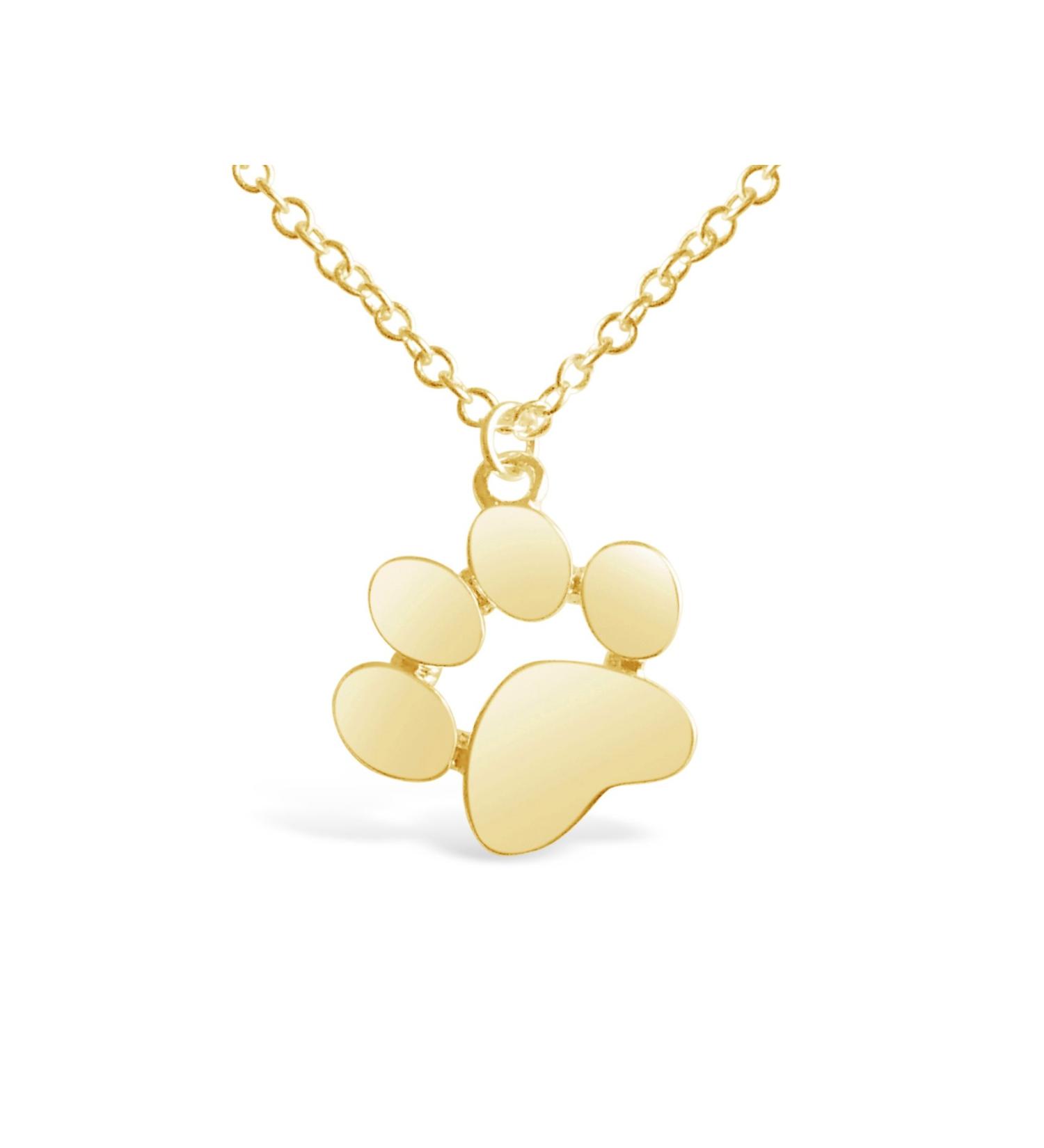 Rosa Vila Paw Print Necklace Paw Necklace Dog Necklace Dog Jewelry for Women Dog Paw Necklace Dog Pendant Dog Necklaces for Women Gold Tone - Buy Online on GoSupps.com