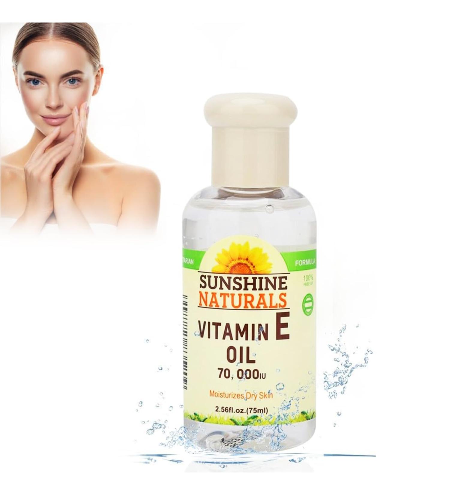 Vitamin E Oil Face Cosmetic Vitamin E Essence Oil Whitening Moisturizing Facial Care Moisturizing 75ml (Green Bottle for Morning) - Buy Online on GoSupps.com