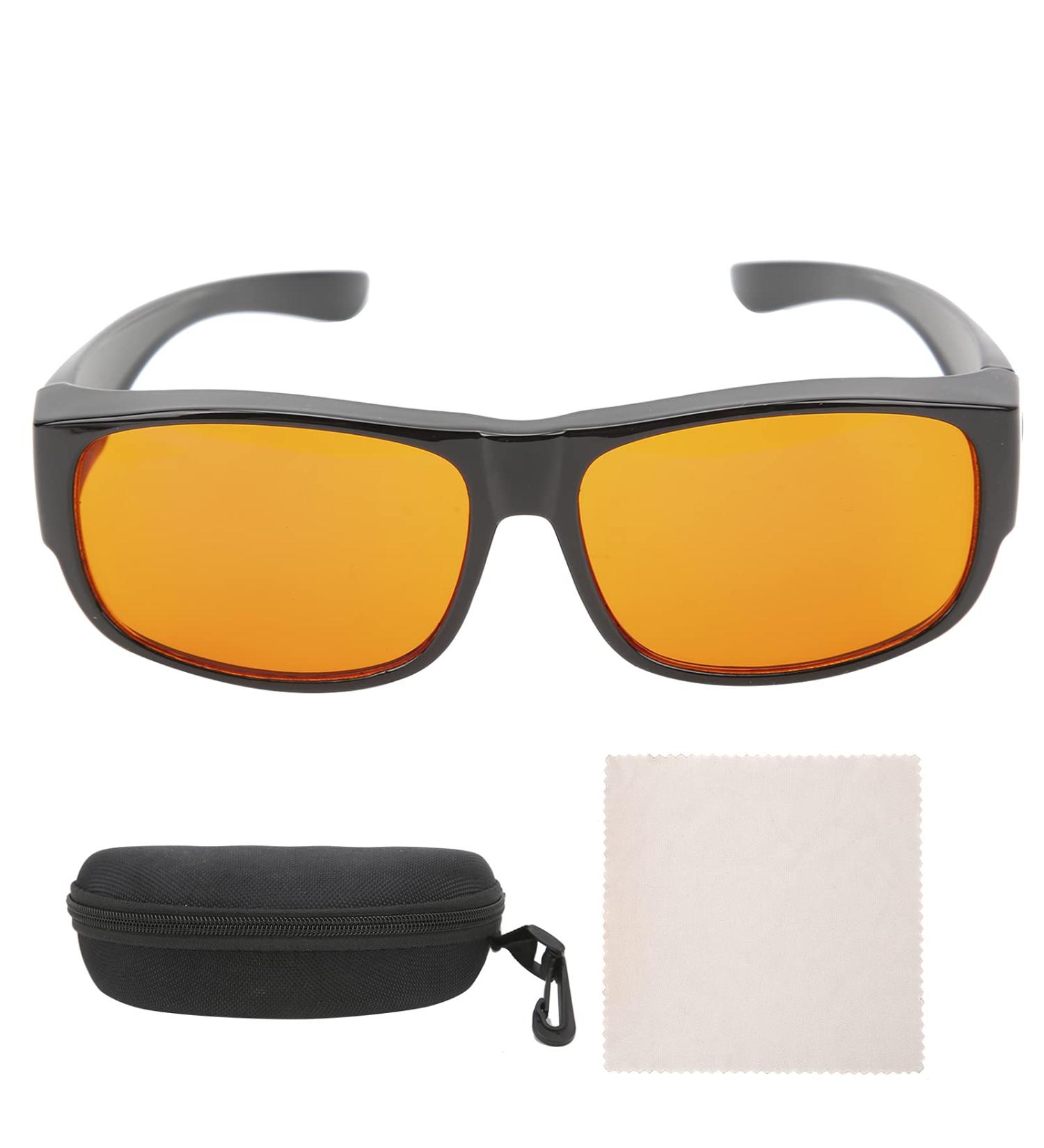 Cyrank Blue Light Blocking Glasses Amber Gaming Glasses Orange Anti Glare Lens to Reduce Insomnia Computer Glasses for Women and Men