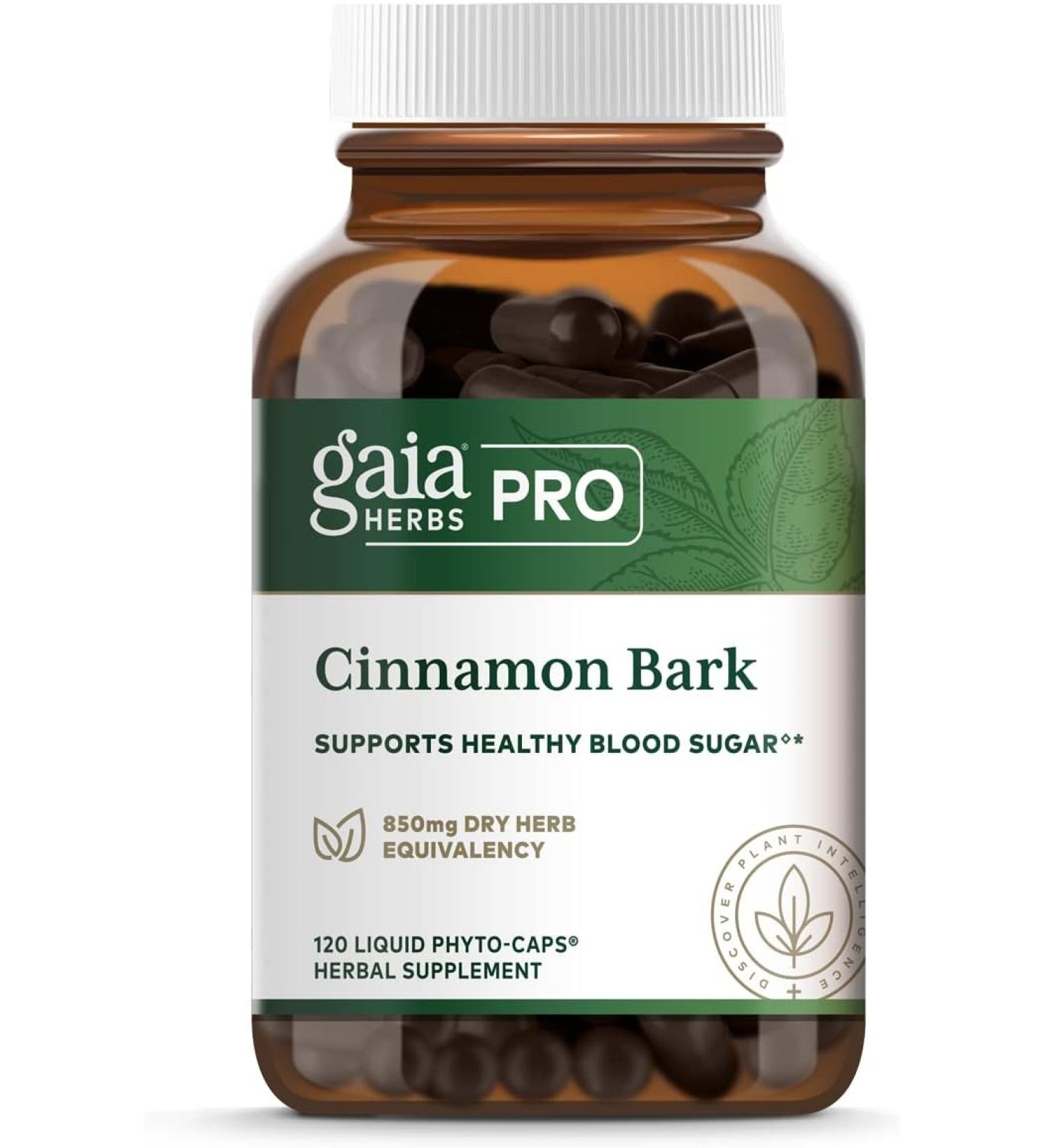 Gaia Herbs Cinnamon Bark - 120 Vegan Liquid Phyto-Caps for Natural Wellness - Buy Online on GoSupps.com