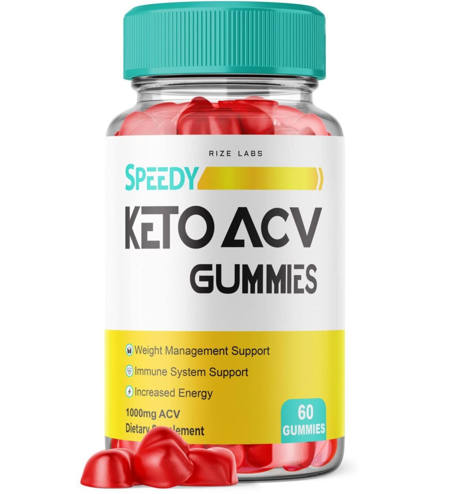 Speedy Keto ACV Gummies for Advanced Weight Loss - 60 Count Pack - Shark Tank Belly Fat Supplement with Apple Cider Vinegar - Extra Strength Gomitas - Buy Online on GoSupps.com