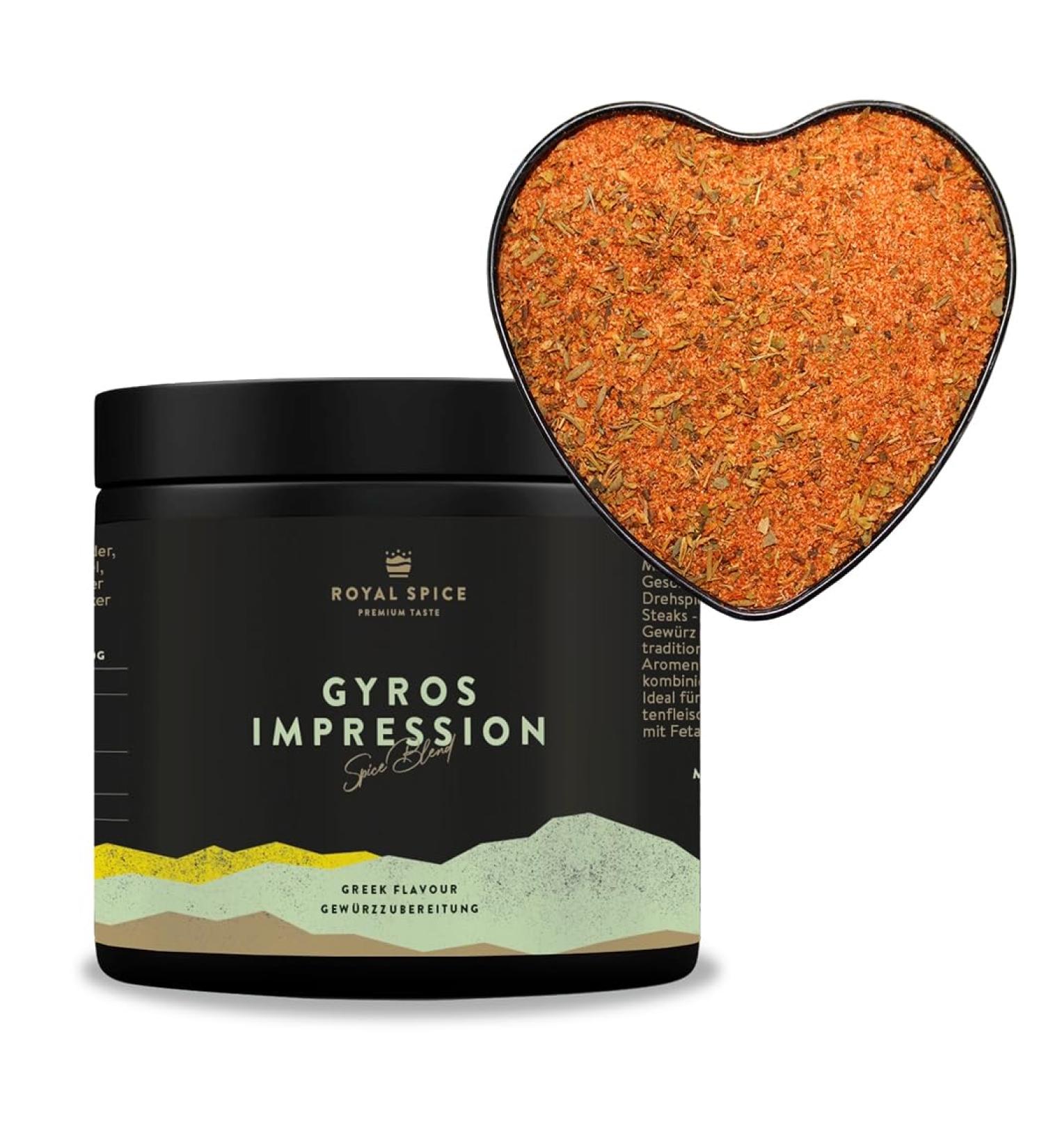  ROYAL SPICE Royal Spice Gyros Impression 350g Gyros Spices Doner Seasoning & BBQ Seasoning Greek Spice Mix & Spices for Gyros Doner Meat/Skewers Souvlaki Liver Steak Lamb and Feta - Buy Online on GoSupps.com