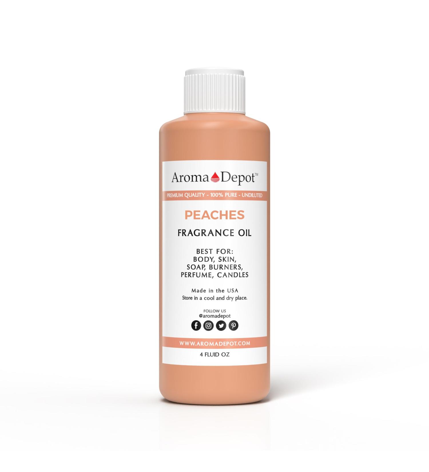 Aroma Depot Peach Type Perfume | Premium Uncut Fragrance Oil - 7 Sizes Available (4oz Plastic Bottle - Buy Online on GoSupps.com