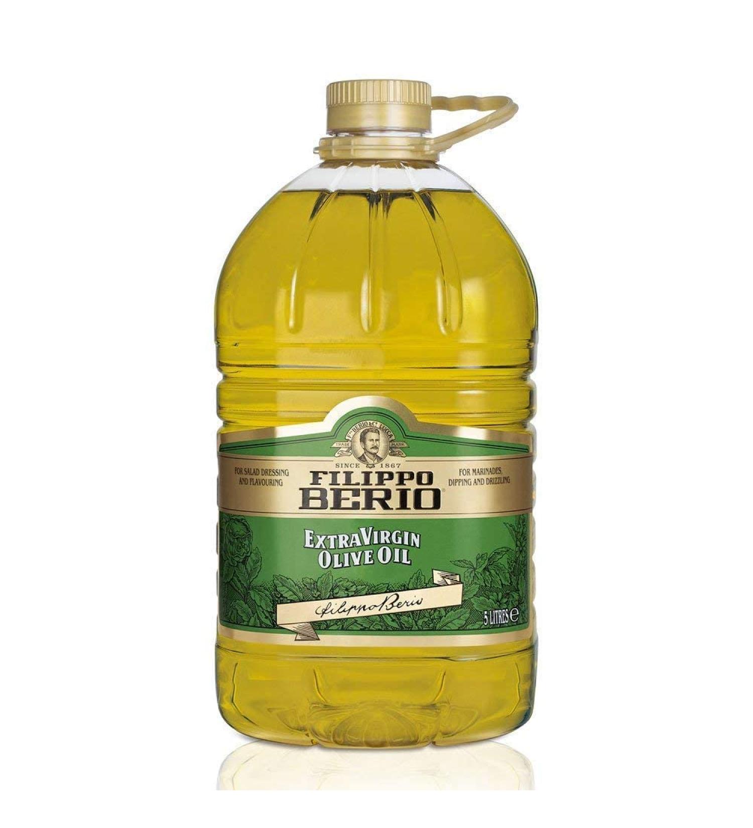 Filippo Berio Extra Virgin Olive Oil 5L Olive 5 l (Pack of 1)