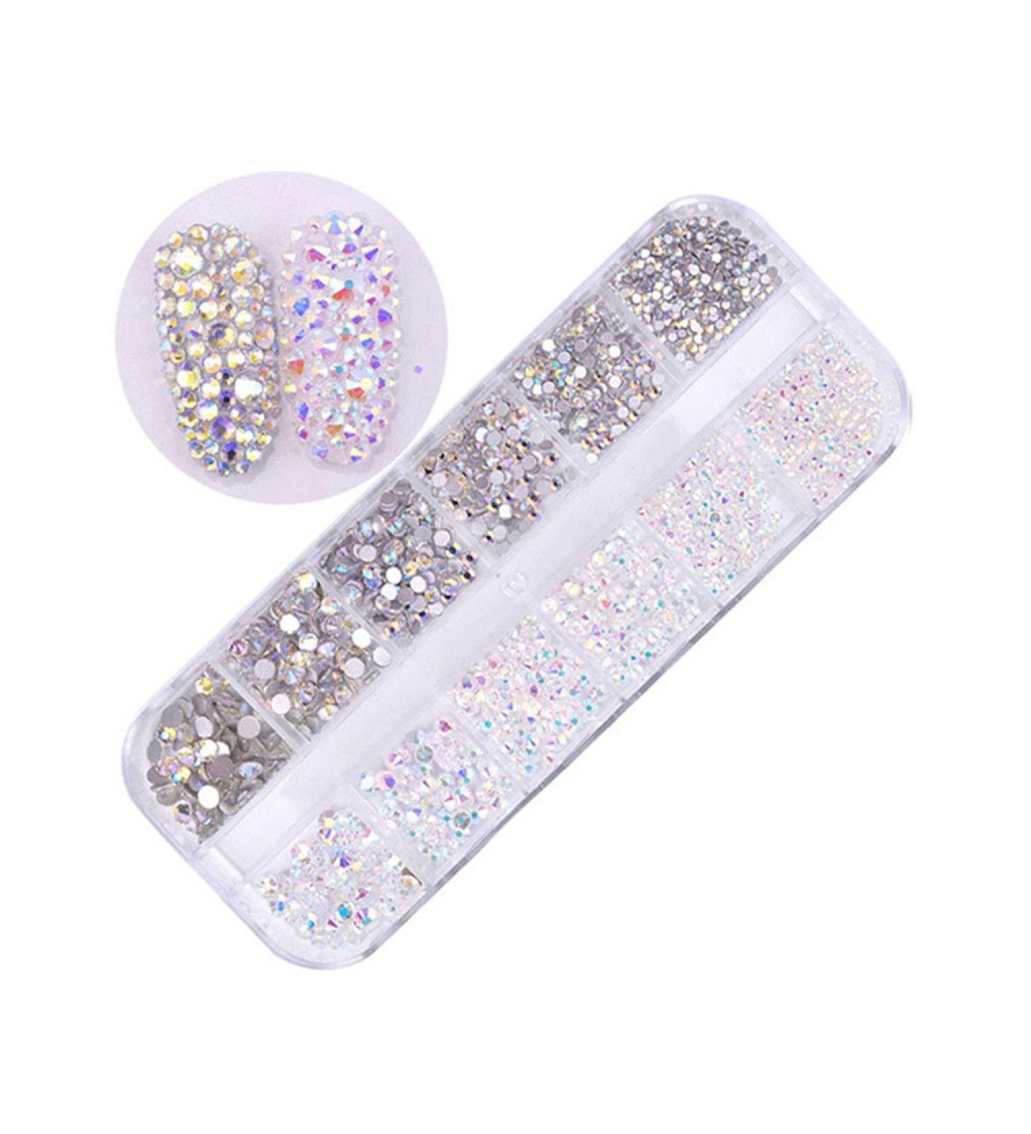 CHSEEO Nail Art Rhinestones Nail Art Tips Studs Stones Diamonds Beads Glitter Rhinestones Slice Crystals Gems for DIY Nails Face Makeup Clothes Shoes Bags Decoration #2 - Buy Online on GoSupps.com