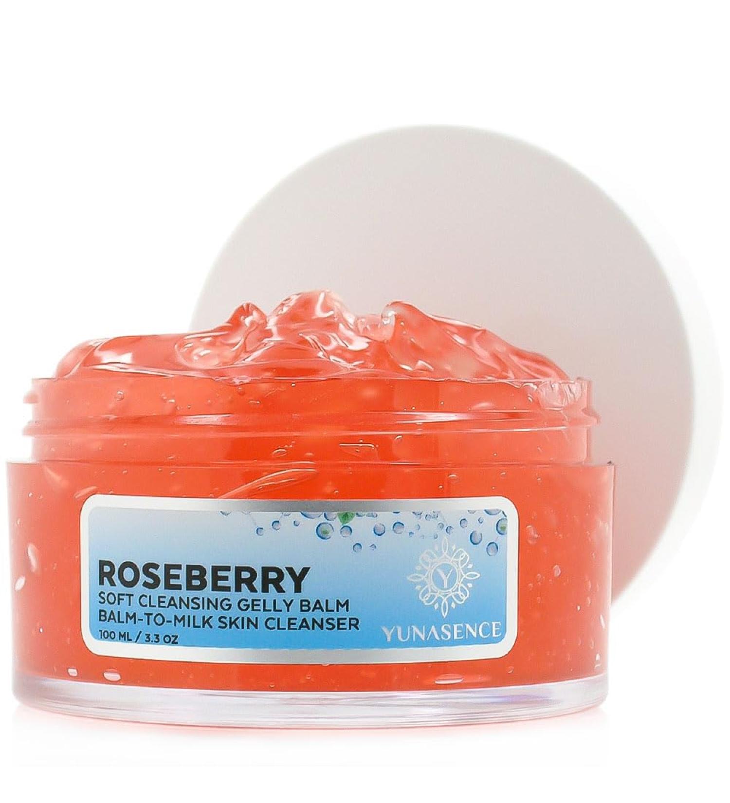 YUNASENCE ROSEBERRY Soft Cleansing Gelly Balm - Phytoaromatic Balm-to-Milk Skin Cleanser (3oz) | International Shipping Available - Buy Online on GoSupps.com