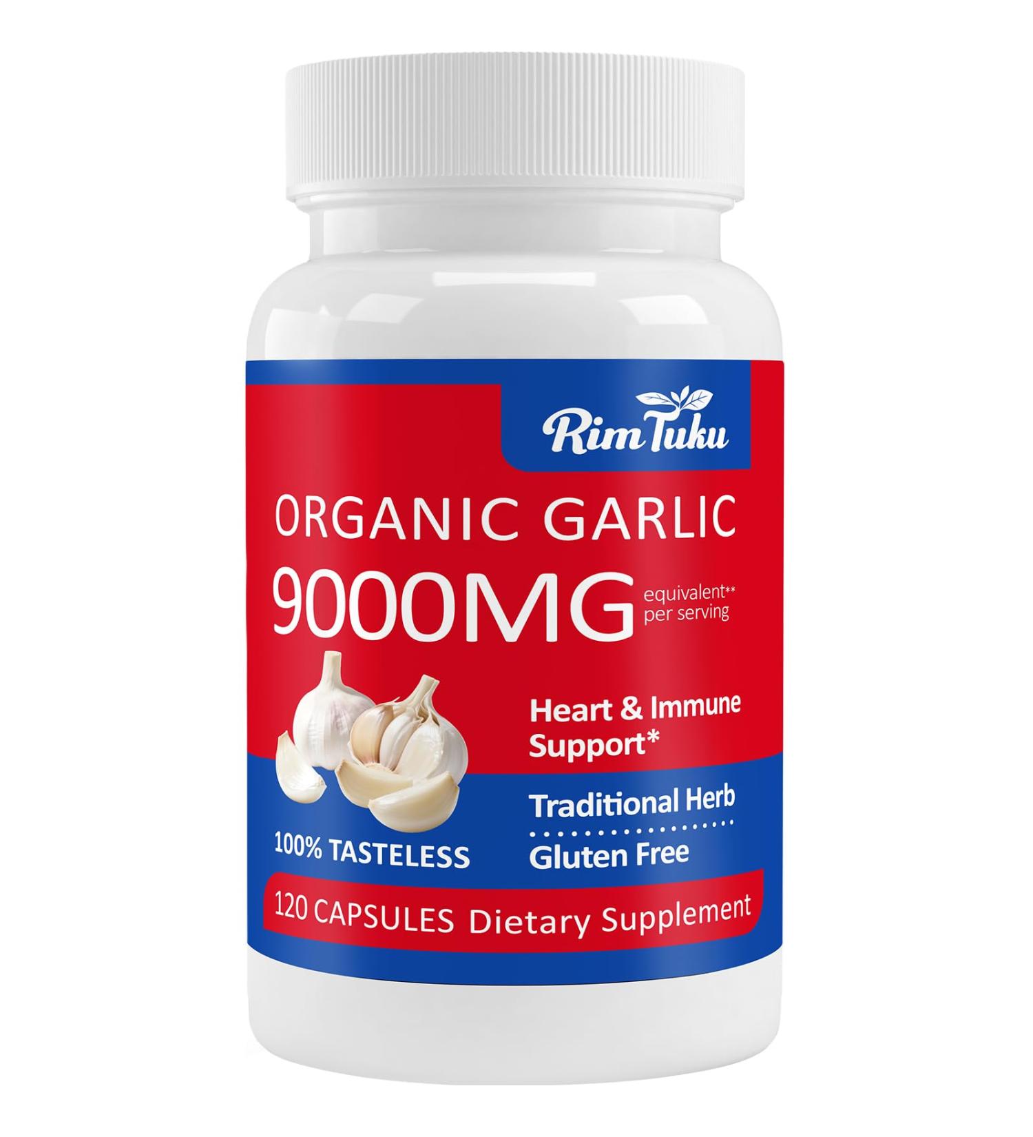 Aged Garlic Extract Organic 9000MG Garlic Supplement Powder 30:1 Extract Formula with Alliin Purity 99%+ Microelement Selenium Iron Zinc and Manganese 2+ Month Supply 120 Capsules 120 Count (Pack of 1) - Buy Online on GoSupps.com
