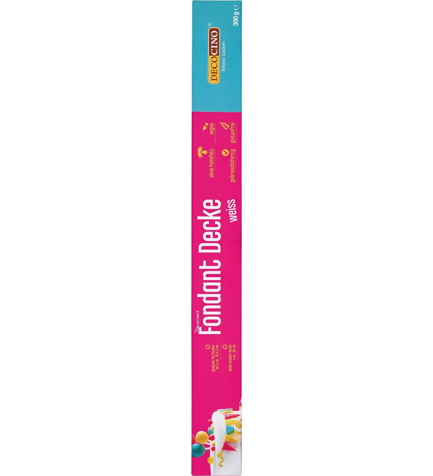 Decocino Rollfondant Ceiling White 300g | Ready-to-Use Gluten-Free & Vegan Fondant for Cake Decorating - Buy Online on GoSupps.com