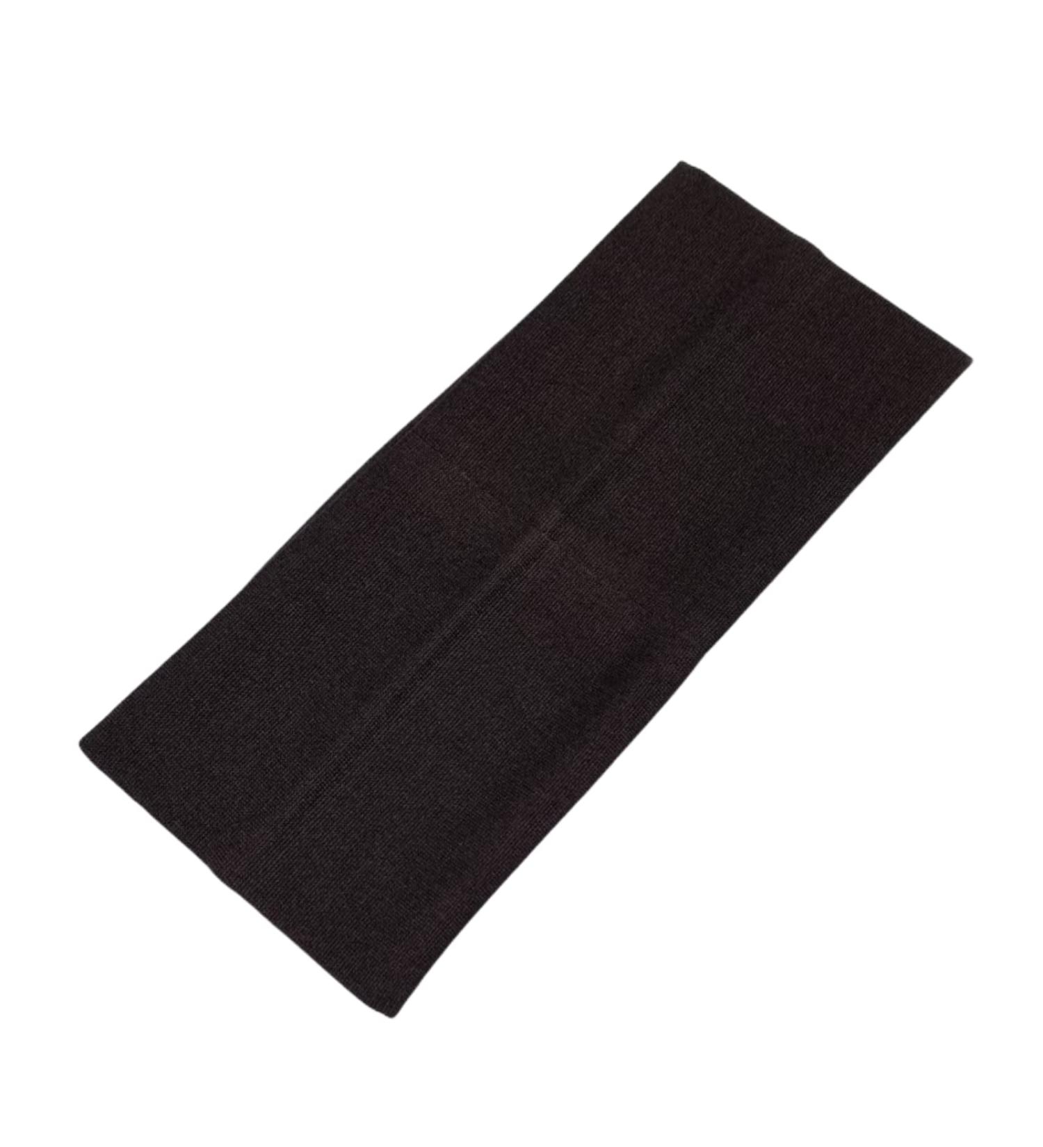 9 cm Wide Headbands Plain Stretchy Fabric Kylie Bandeau Hairband (Dark Brown)
