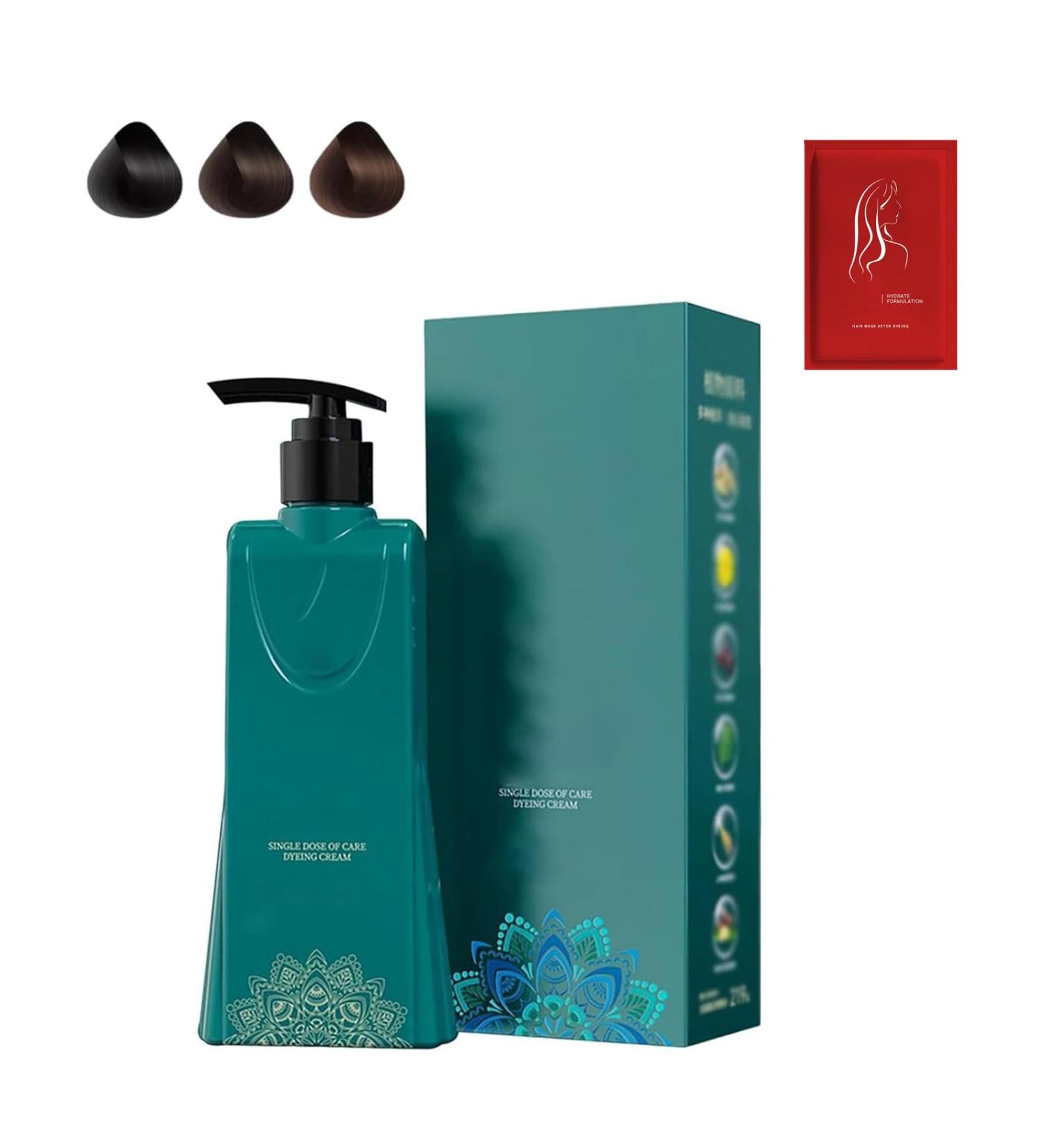 Ensemble de teinture capillaire longue dur e de formule douce cr me de teinture capillaire agent unique Miao Dye cr me de teinture de couleur de cheveux d'extraits de plantes (Black) - Buy Online on GoSupps.com