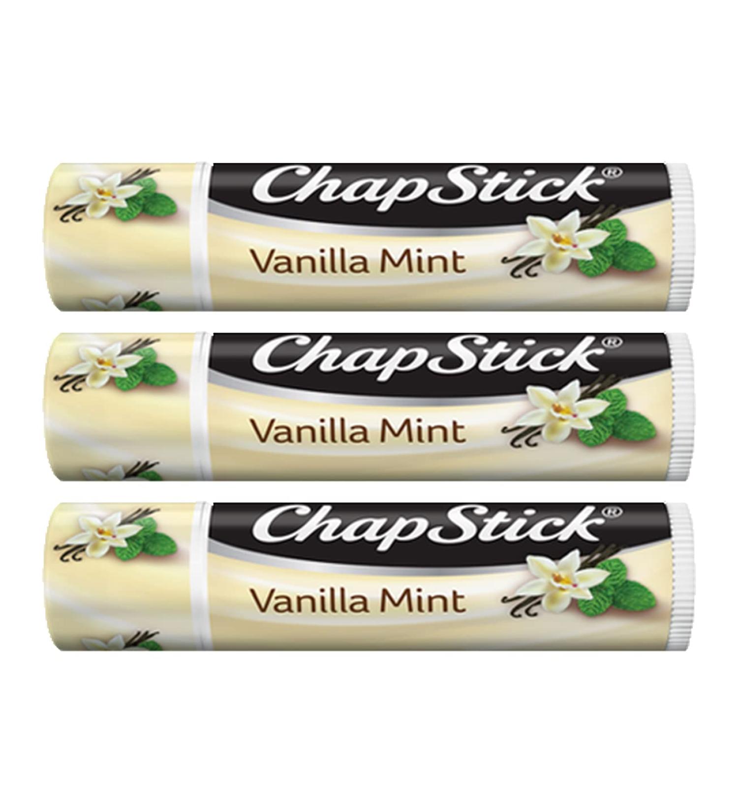 ChapStick Vanilla Mint Lip Balm Tubes Lip Care - 0.15 Oz (Pack of 3)