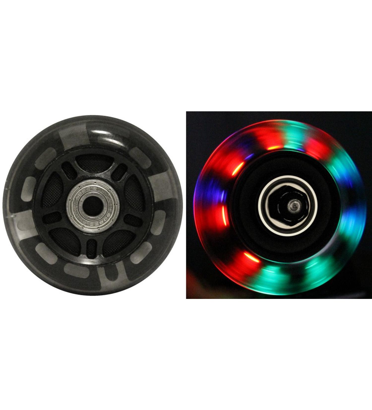 LED Inline Wheels 82a Roller Blade Ripstik Light Up 76mm - 8 Pack - Buy Online on GoSupps.com