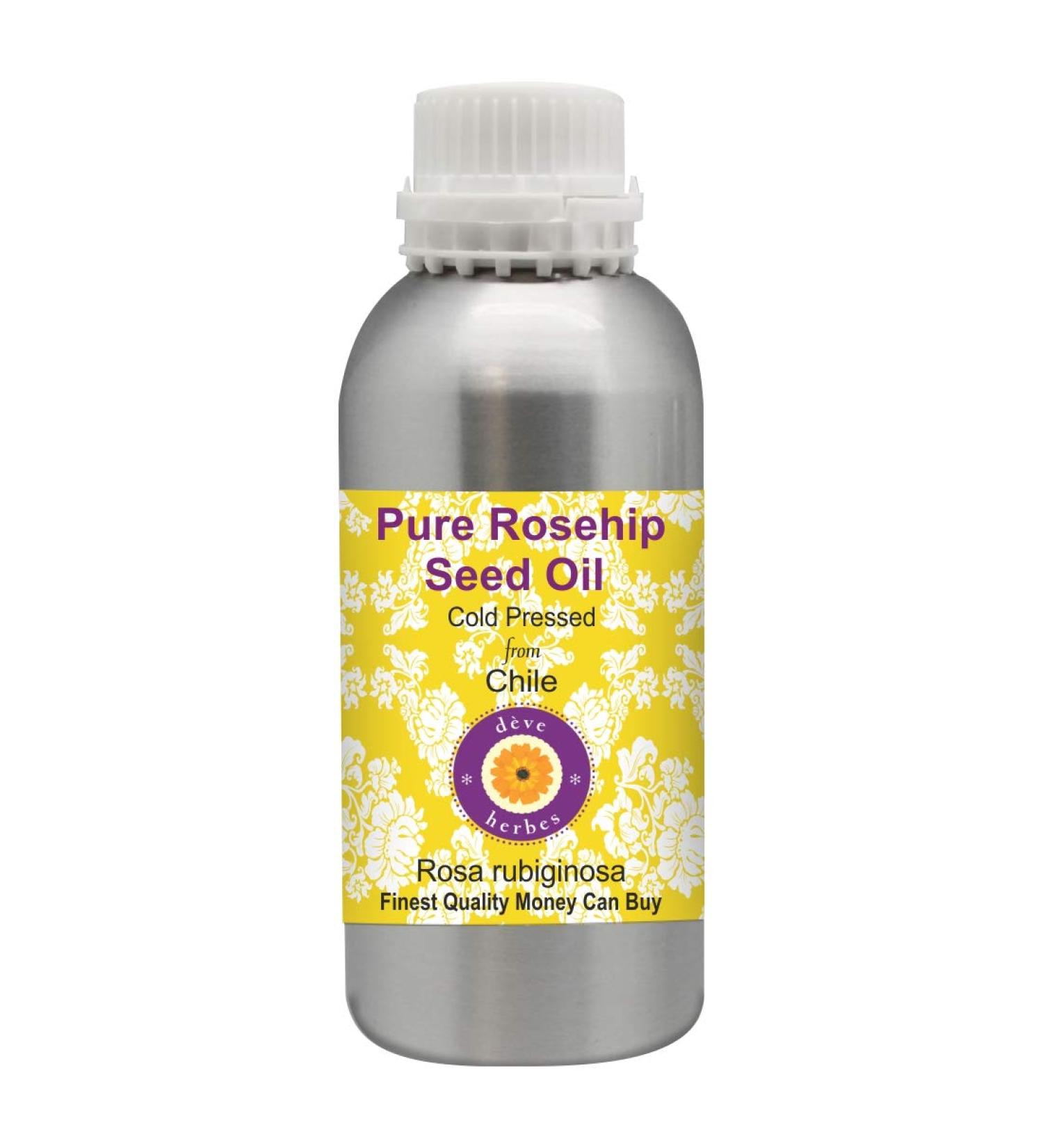 Deve Herbes Pure Rosehip Seed Oil - Cold Pressed 630ml (21 oz) | Organic Skincare for Radiant Skin - Buy Online on GoSupps.com