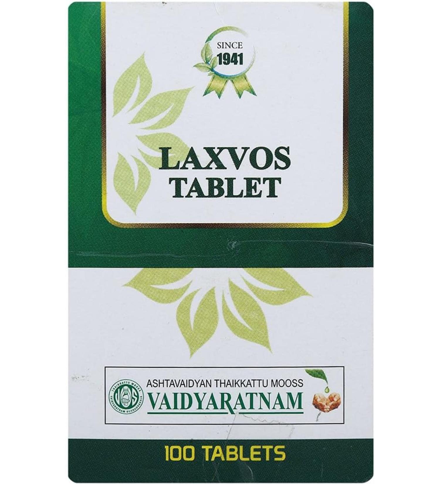 Laxvos Tablets 100 Nos Vaidyaratnam Products | Ayurvedic Products