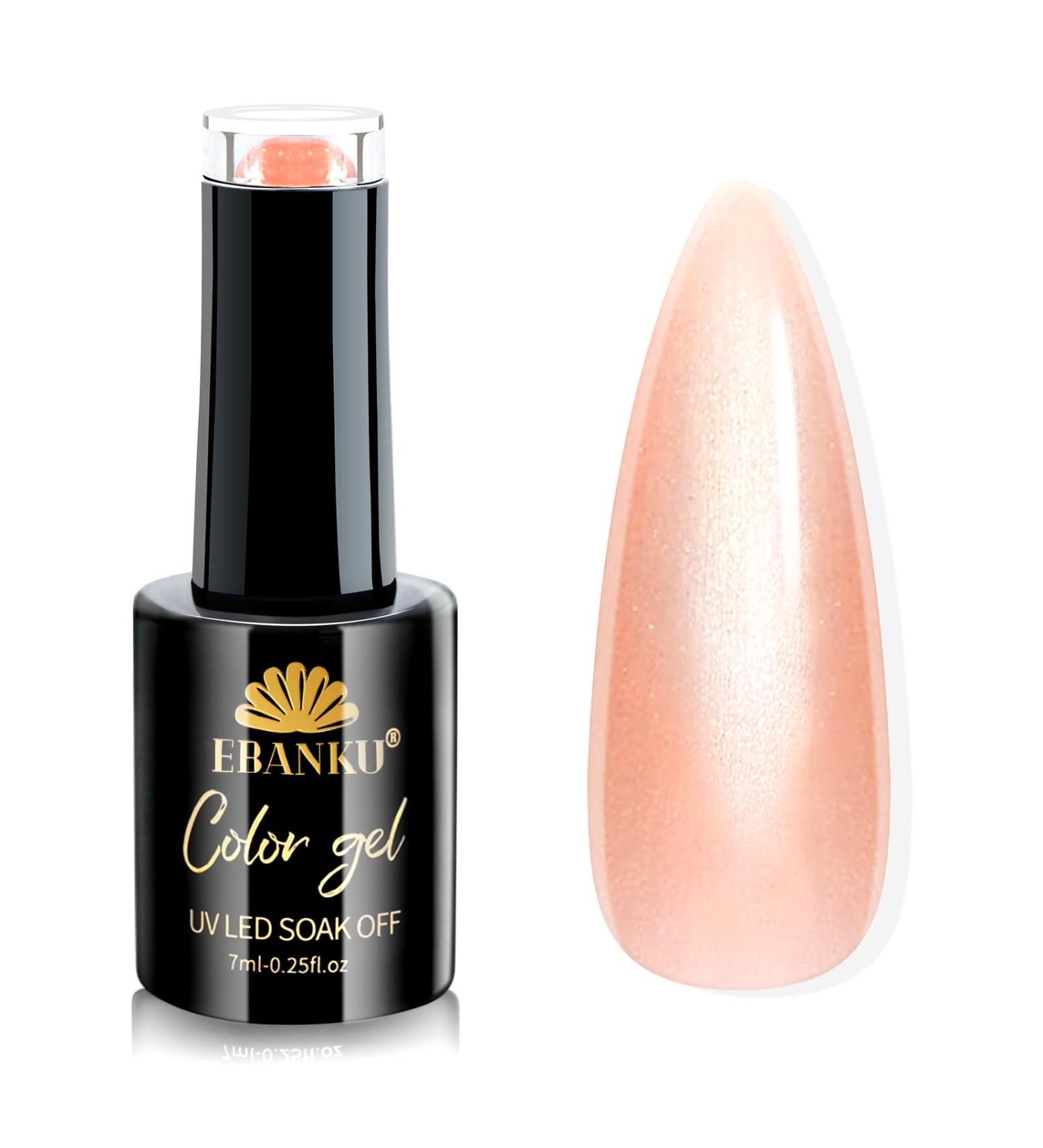 EBANKU Nude Gel Nail Polish Jelly Shimmer Silver Glitter Gel Polish Neutral Color Translucent Nail Polish Natural Sheer Sparkle Soak Off U V Gel for Home Salon DIY Nail Art Nude with Shimmer Silver Glitter - Buy Online on GoSupps.com