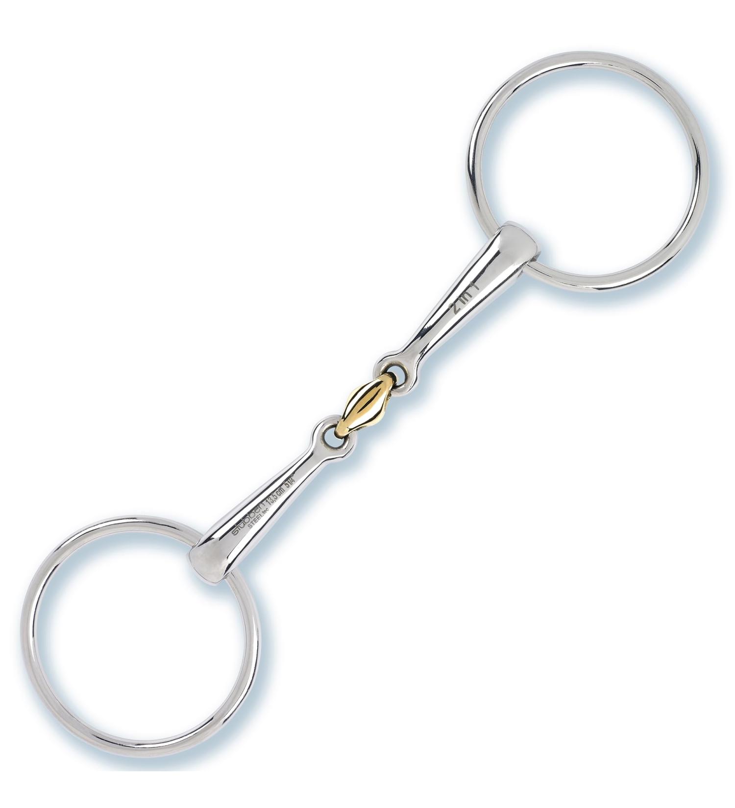 Buy St bben 2233 Loose Ring Snaffle Bit - 2 in 1 Double Broken 13.5 cm 16 mm - Sweet Copper - International Shipping Available - Buy Online on GoSupps.com