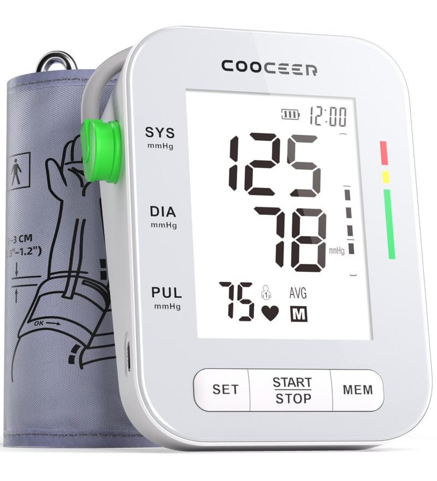 X8 Automatic Blood Pressure Monitor - Digital Upper Arm BP Machine with Adjustable Cuff & Large Backlit Display for Home Use - Buy Online on GoSupps.com
