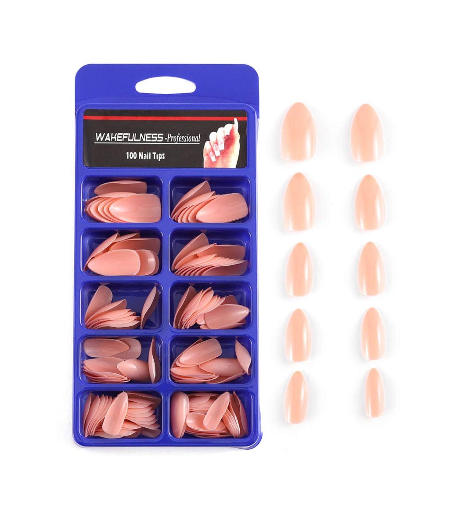Sethexy Glossy Stiletto False Nails - 100 PC Acrylic Press-On Pink Nail Tips for Women & Girls - Buy Online on GoSupps.com