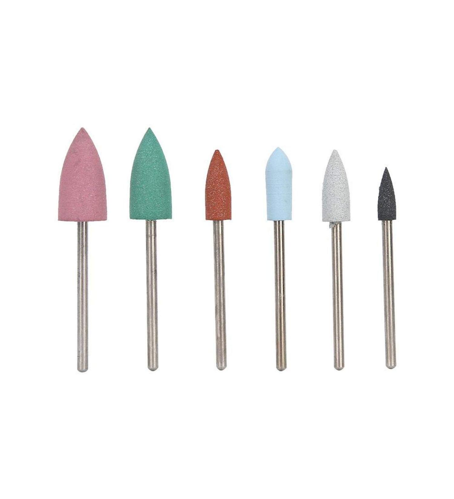 6pcs Nail Drill Grinding Heads Set - Perfect for Manicure & Removing Dead Skin - Nail Art Tool - Buy Online on GoSupps.com