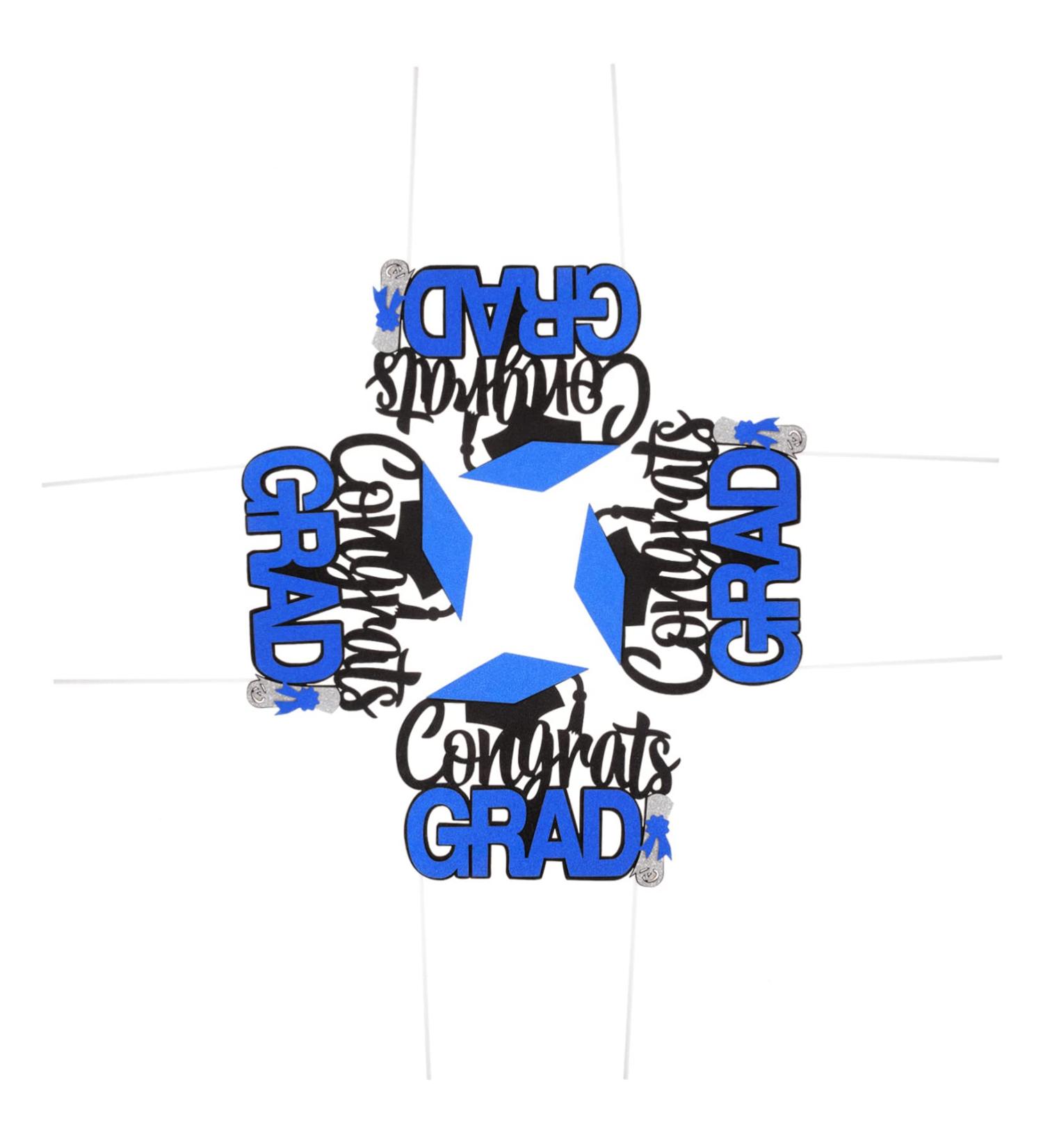 Artibetter 4pcs Graduation Row Cupcake Food Decorations Graduation Cupcake Toppers 2023 Appetizer Picks for Graduation Party 2023 Graduation Party Supplies Dessert Picks Make up Paper Blue 17X13.5CM - Buy Online on GoSupps.com