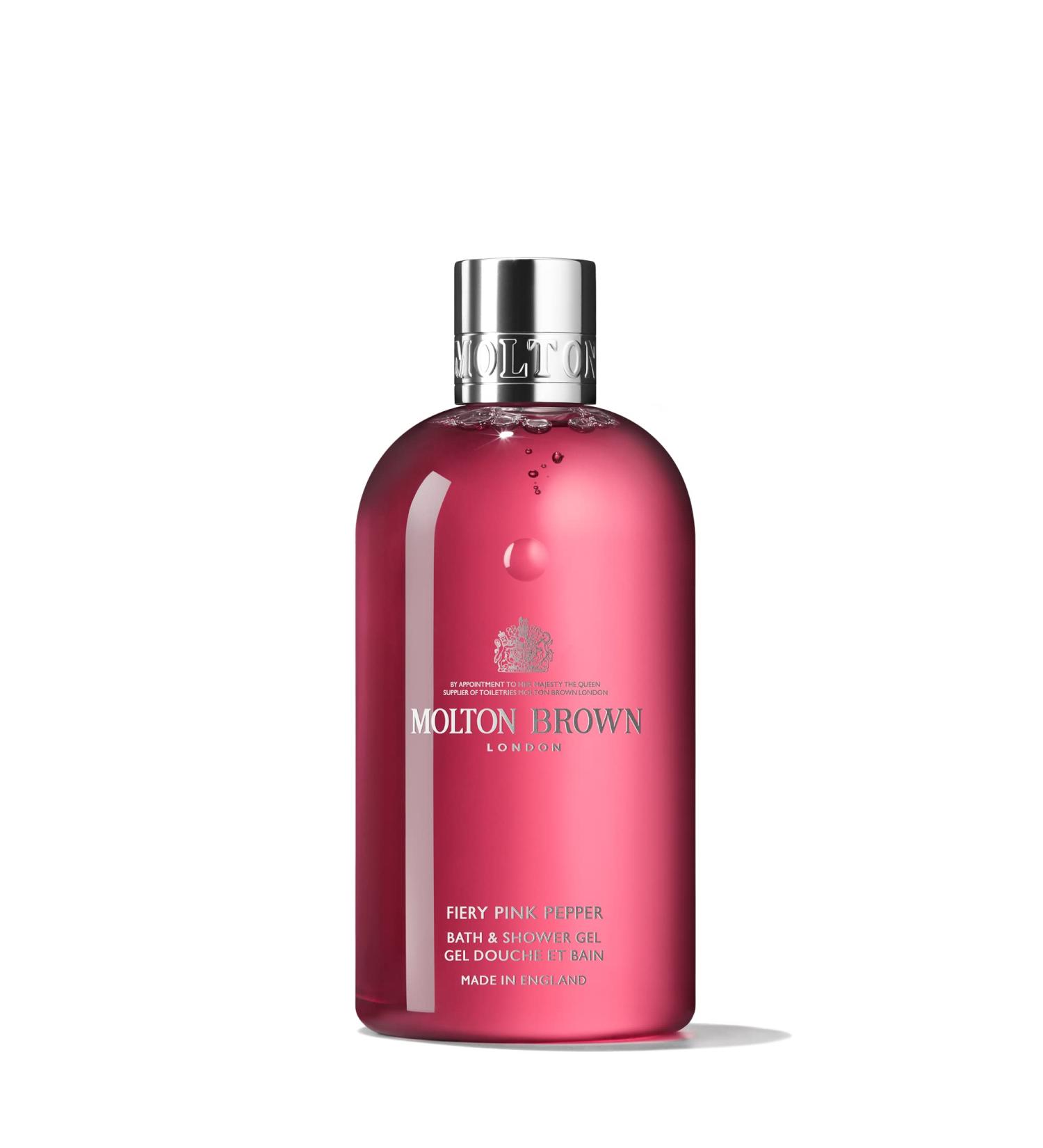 Molton Brown Fiery Pink Pepper Bath and Shower Gel 300ml - Luxurious Cleansing Experience - Buy Online on GoSupps.com