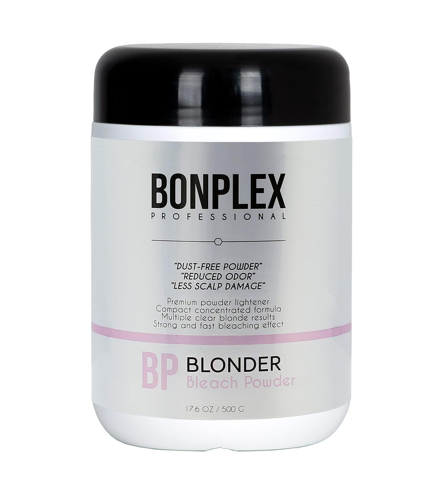 BONPLEX Blonder Bleach Powder 17.6 oz | Dust Free, Reduced Odor | Compact Lightener for Clear Blonde Results | Strong & Fast Formula - Buy Online on GoSupps.com