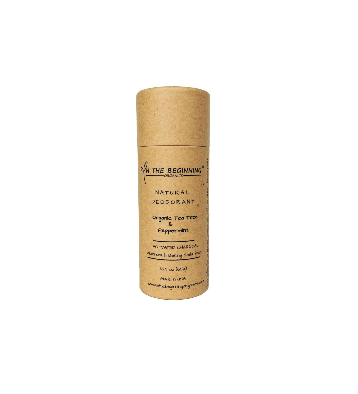 Organic Charcoal Stick Deodorant with Tea Tree and Peppermint Oils for Sensitive Skin - Aluminum and Baking Soda Free - Buy Online on GoSupps.com