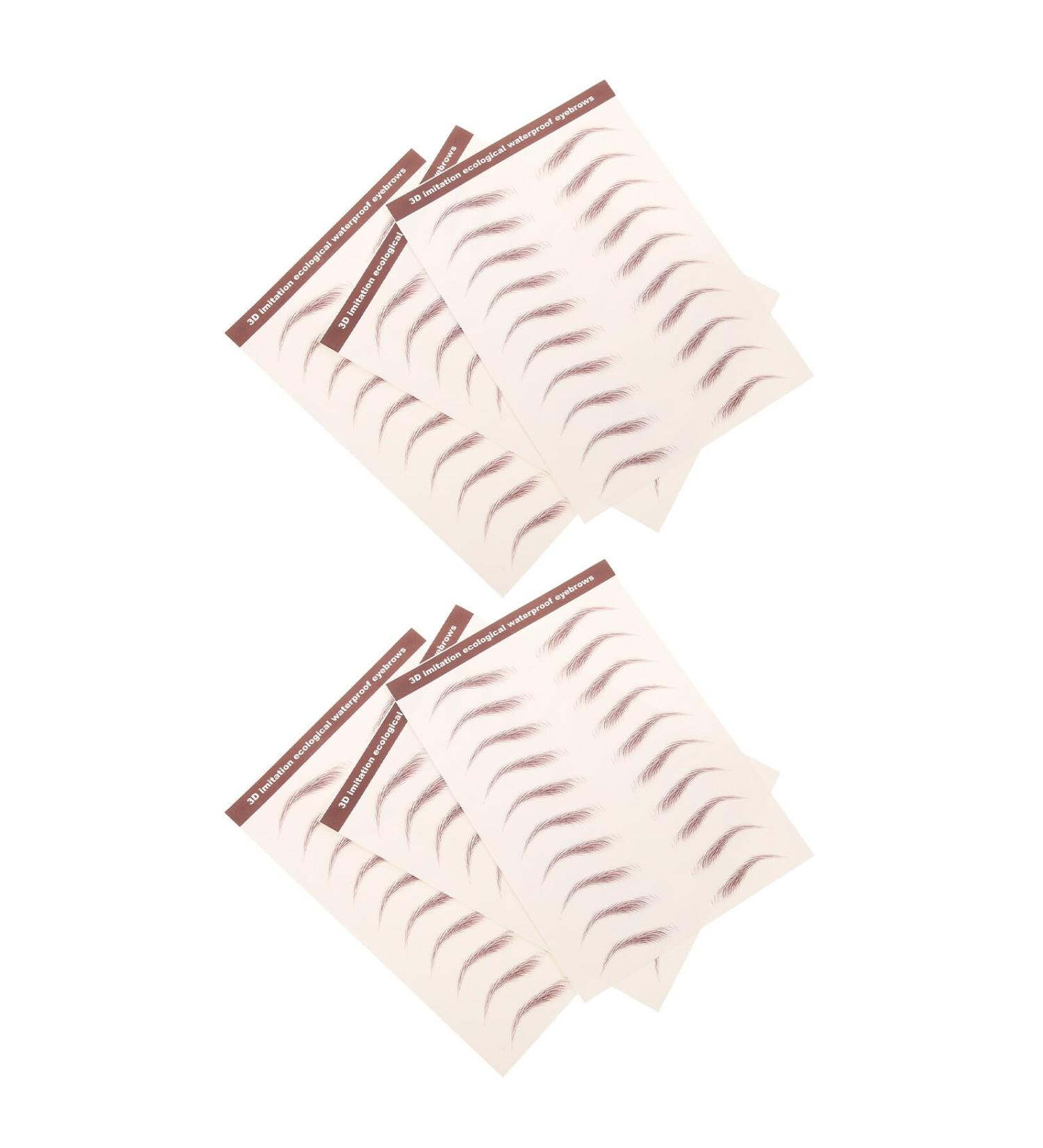 Lot de 6 Feuilles d Autocollants pour Sourcils Effet Poil Poil Imperm ables Repositionnables Marron Naturel Adh sifs Temporaires pour Maquillage F minin et Stylisme des - Buy Online on GoSupps.com