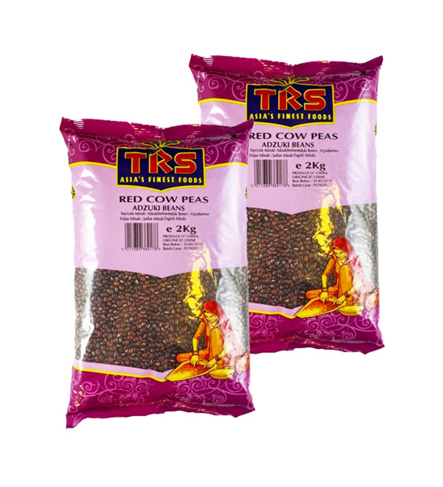 TRS Cow Peas Red | 2KG | Adzuki | Red Chori | Southern Peas | Crowder Pea | Nutty Flavor | Legumes | High Fibre | High Protein | Natural | Indian Origin (Pack of 2) - Buy Online on GoSupps.com