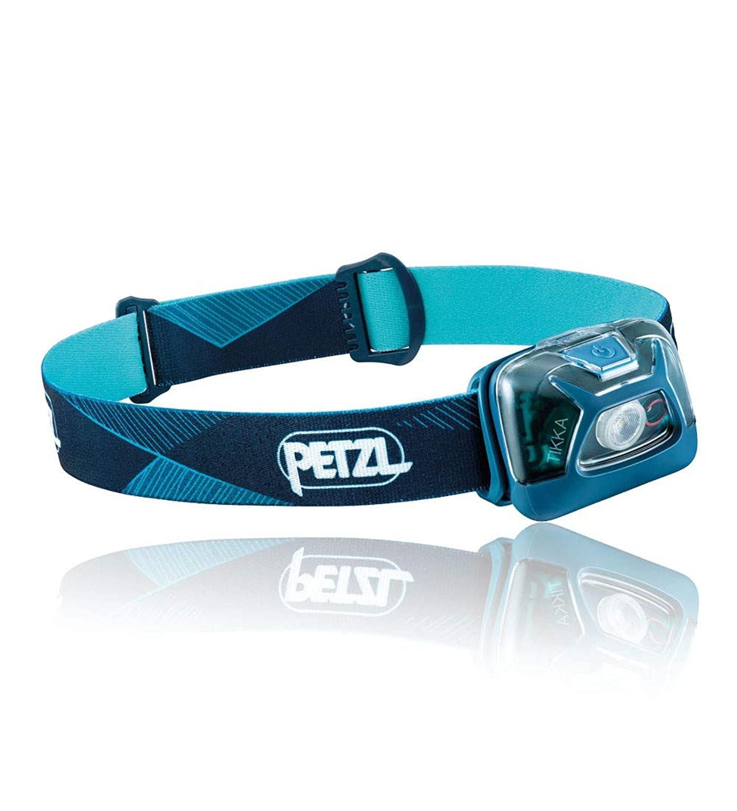 Petzl Tikka Headlamp - 300 Lumen Lightweight Headlamp for Hiking, Climbing, and Camping - Blue - Buy Online on GoSupps.com