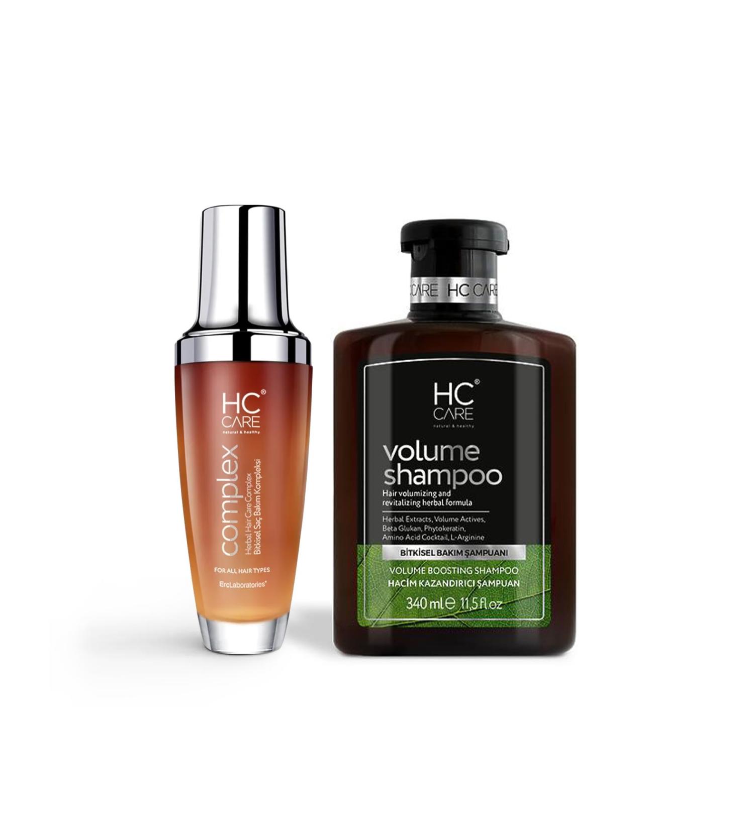 HC Care Shampoo and Lotion HC complex 100% herbs | Shampoo 340 ml + Hair care lotion 100 ml | Damaged dry and thickening shampoo (volume shampoo) - Buy Online on GoSupps.com