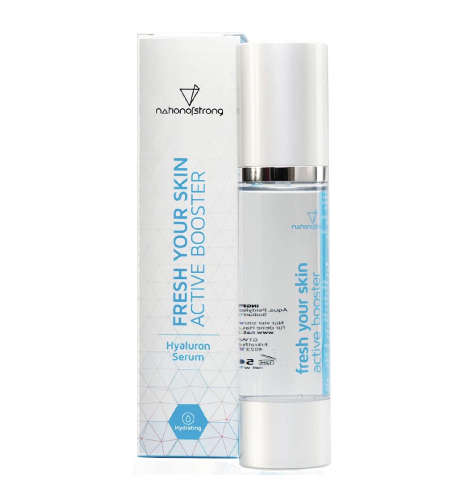 Vegan Hyaluronic Acid Serum High Dosage - 50ml - Made in Germany - Anti-Aging + Anti-Wrinkle - Pure High Dosage Quality with 4 Ingredients - Buy Online on GoSupps.com