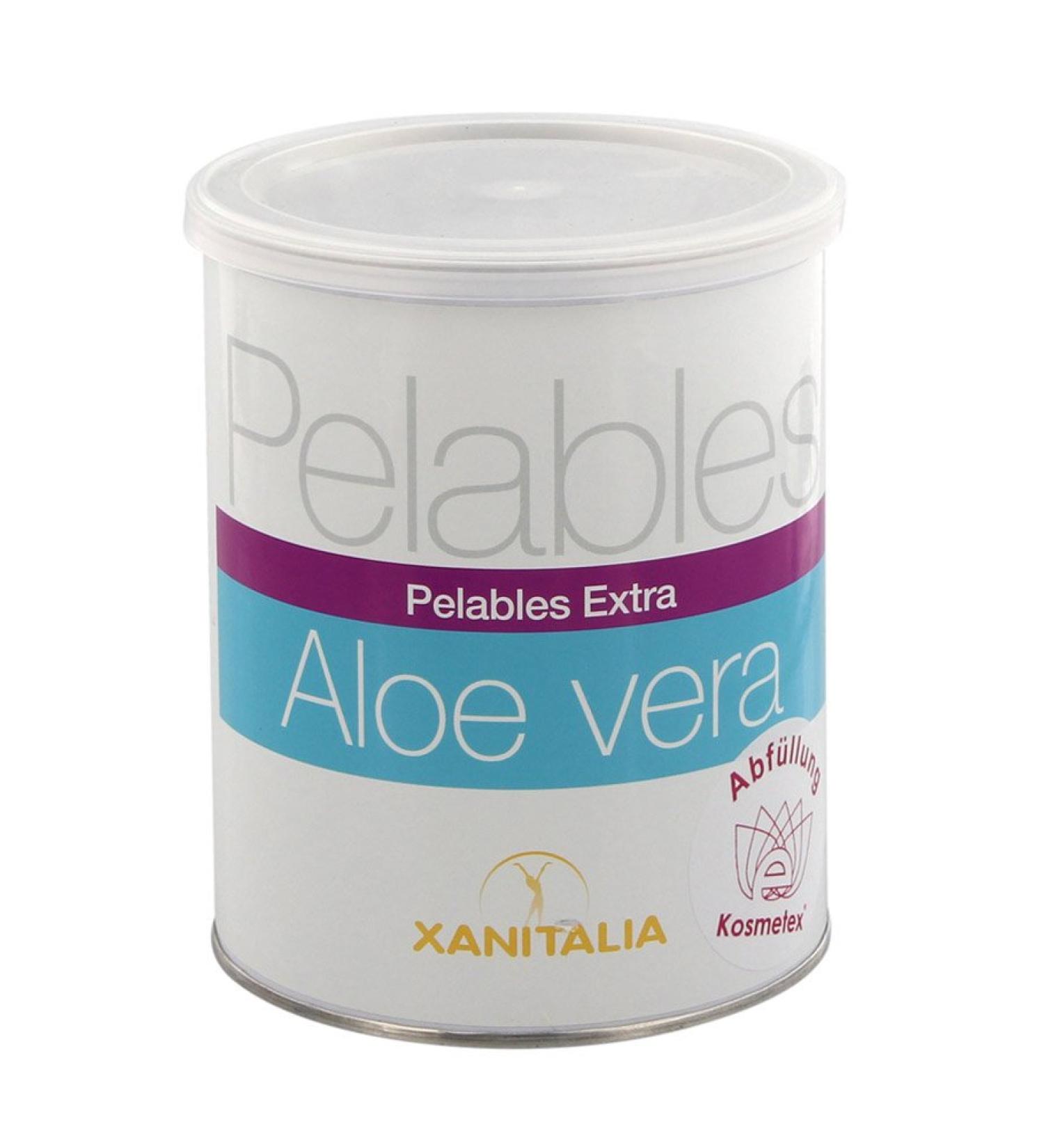Kosmetex Aloe Vera Xanitalia Pelables EXTRA wax can for flexible waxing without fleece strips 800g