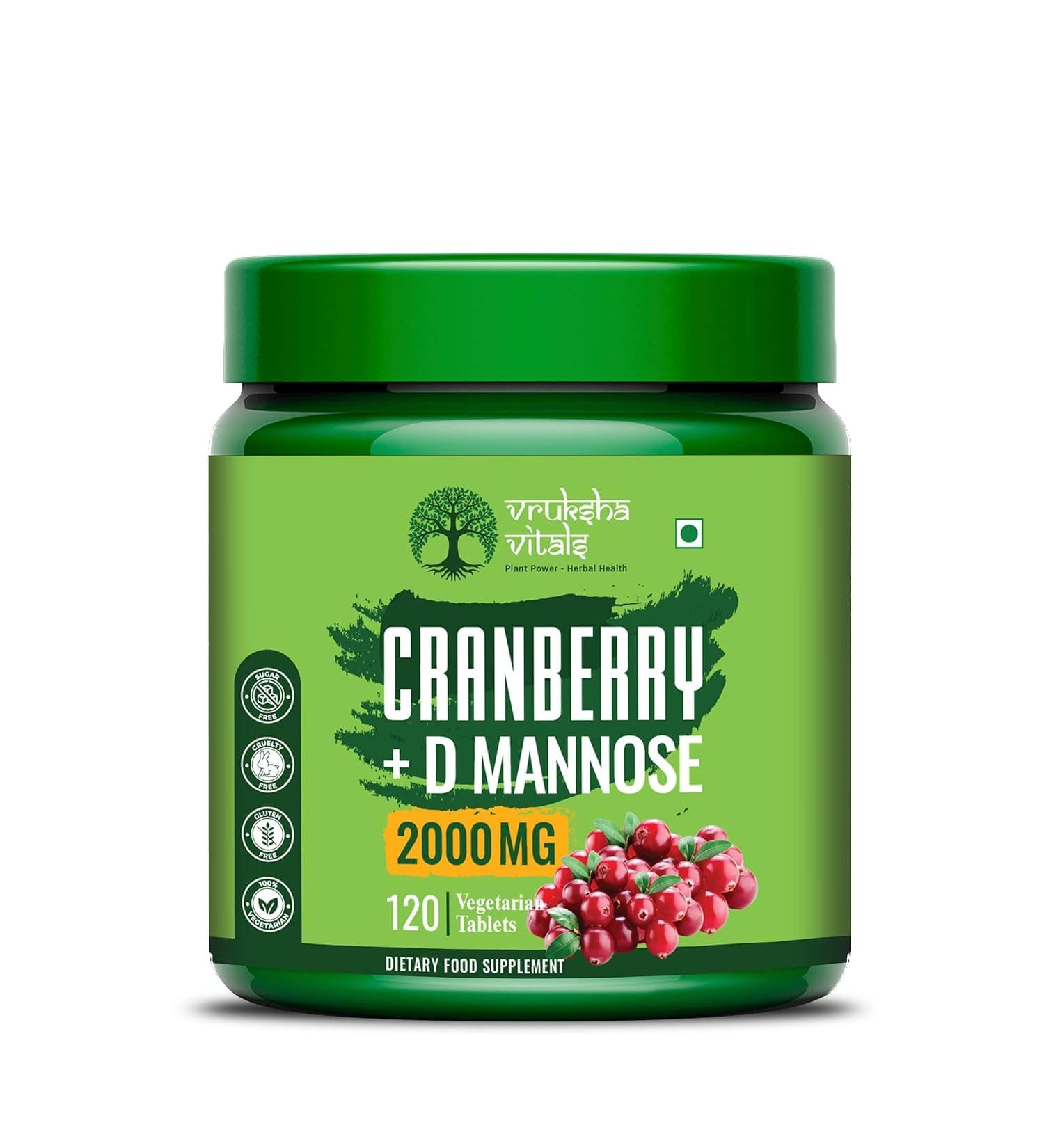 Generic Cranberry D Mannose - 120 Tablets Capsules Supplement for men and women - Cranberry Fruit Extract Powder Supplements - Buy Online on GoSupps.com