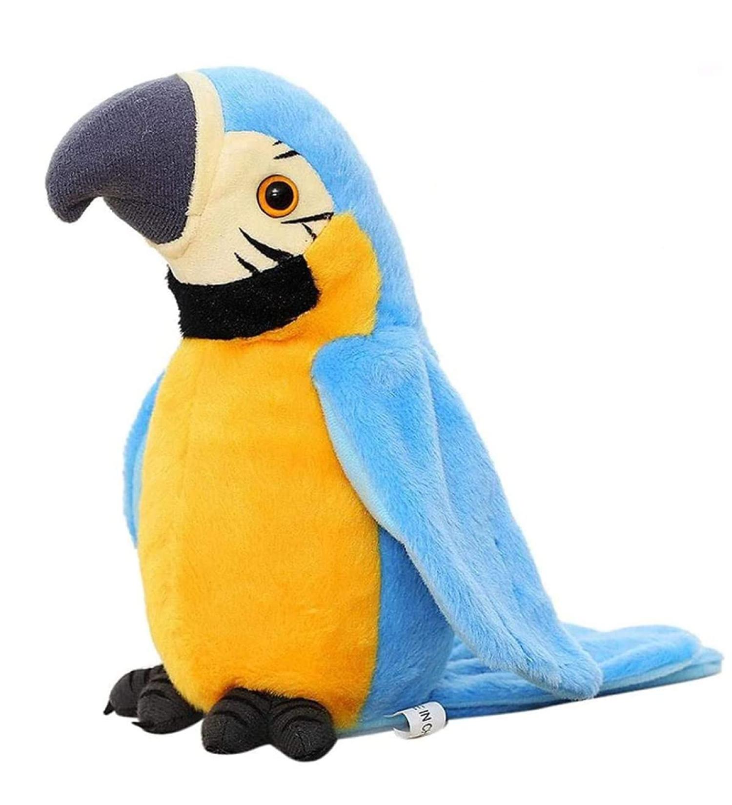 iNszkoos Talking Parrot Electronic Mimicry Pet Plush Toy - Fun Learning Toy for Kids, Funny Pronunciation, Blue - Buy Online on GoSupps.com