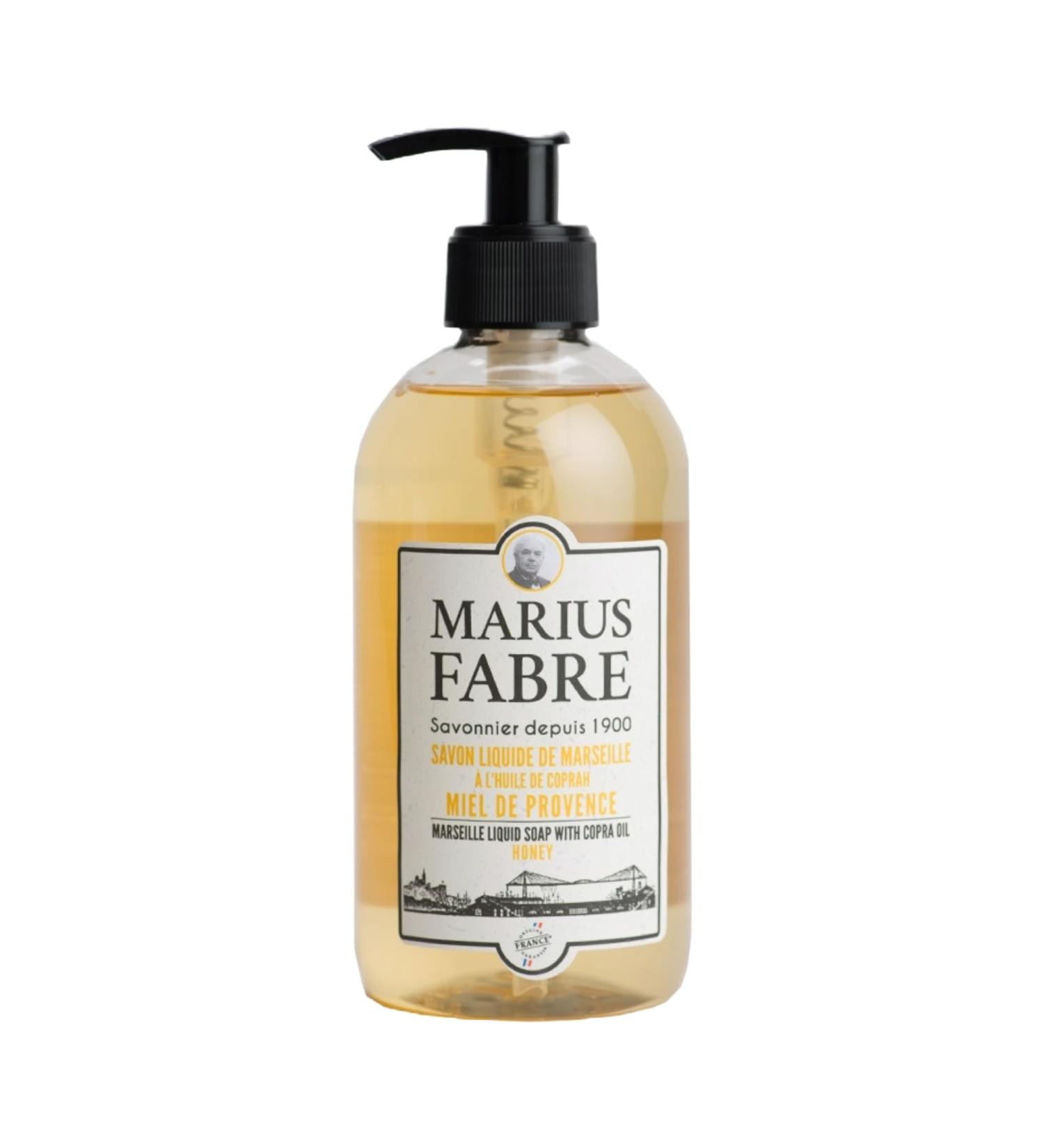 Marius Fabre Marseille Liquid Soap Palm Oil-Free 100% Vegetable Oils 400 ml - Heather Honey