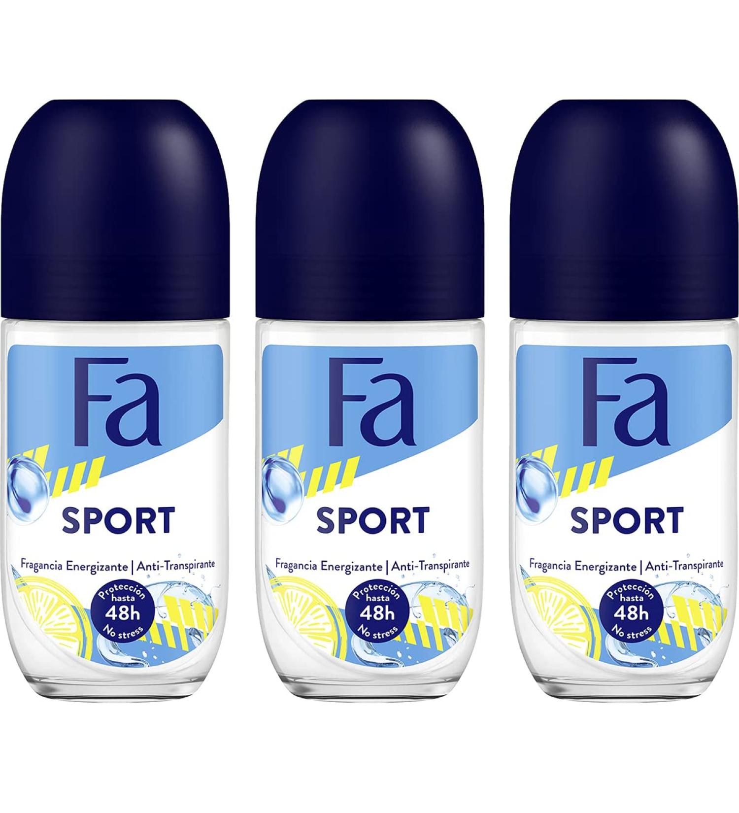 Fa Deodorant Roll-On Sport 1.7oz (50ml) - 3 Pack - Buy Online on GoSupps.com