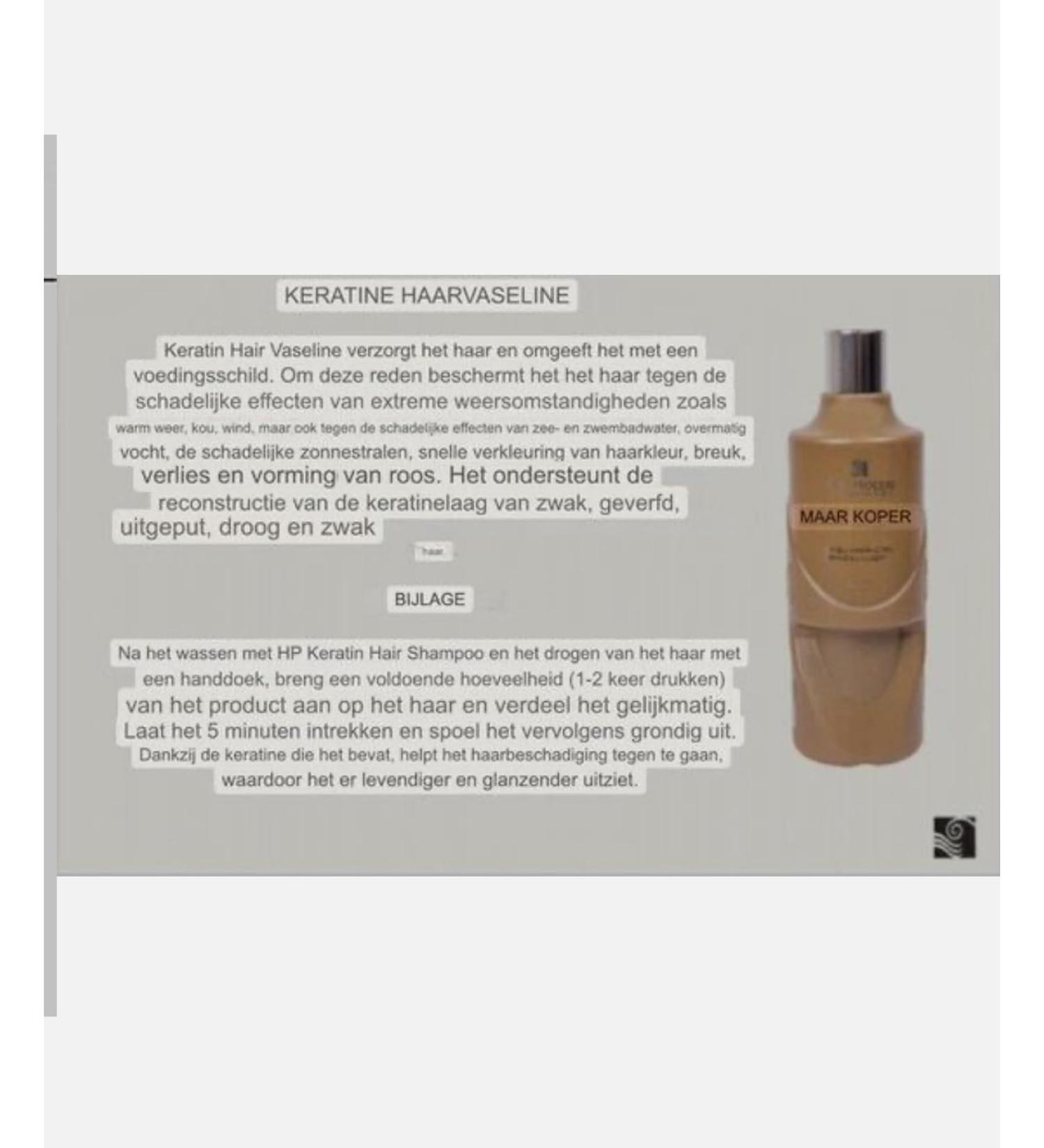 HP Keratin Keratin Hair Vaseline Nutritional Shield Protects Against Damage 250 ml - Buy Online on GoSupps.com