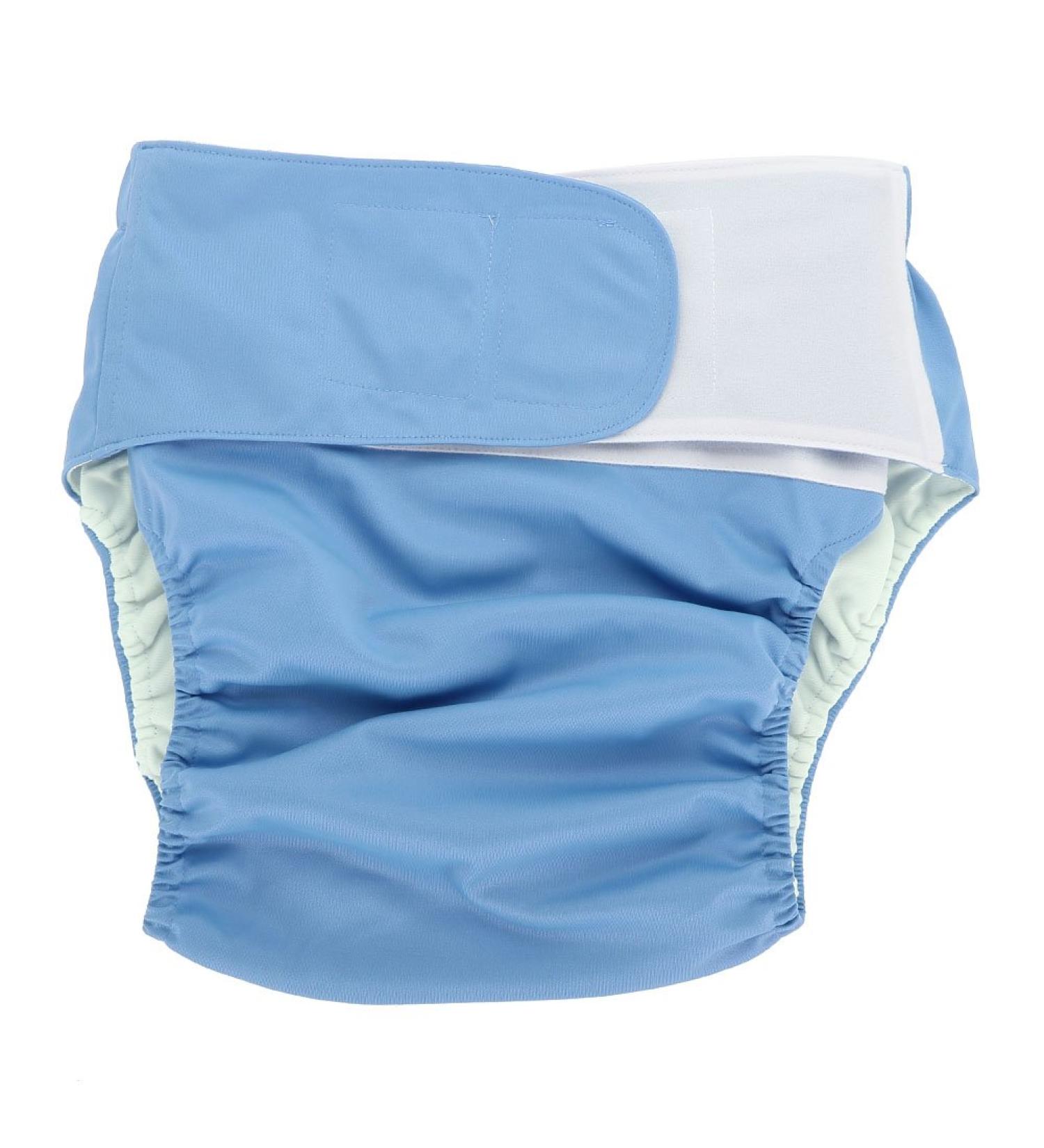 Dekaim Adult Cloth Diaper - Reusable Washable Adjustable Large Nappy (Blue) - Buy Online on GoSupps.com