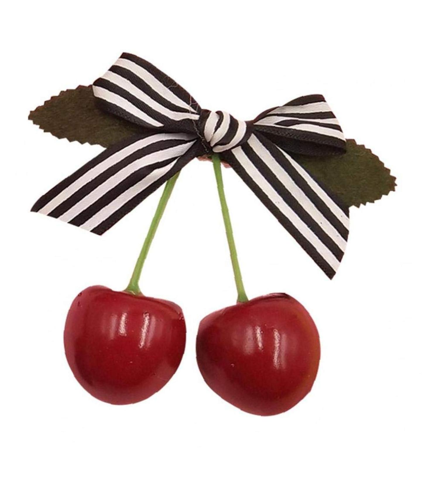 2 Pcs Vintage Cherry Bow Hair Clips for Girls - Elegant Holiday Hair Accessories - Buy Online on GoSupps.com
