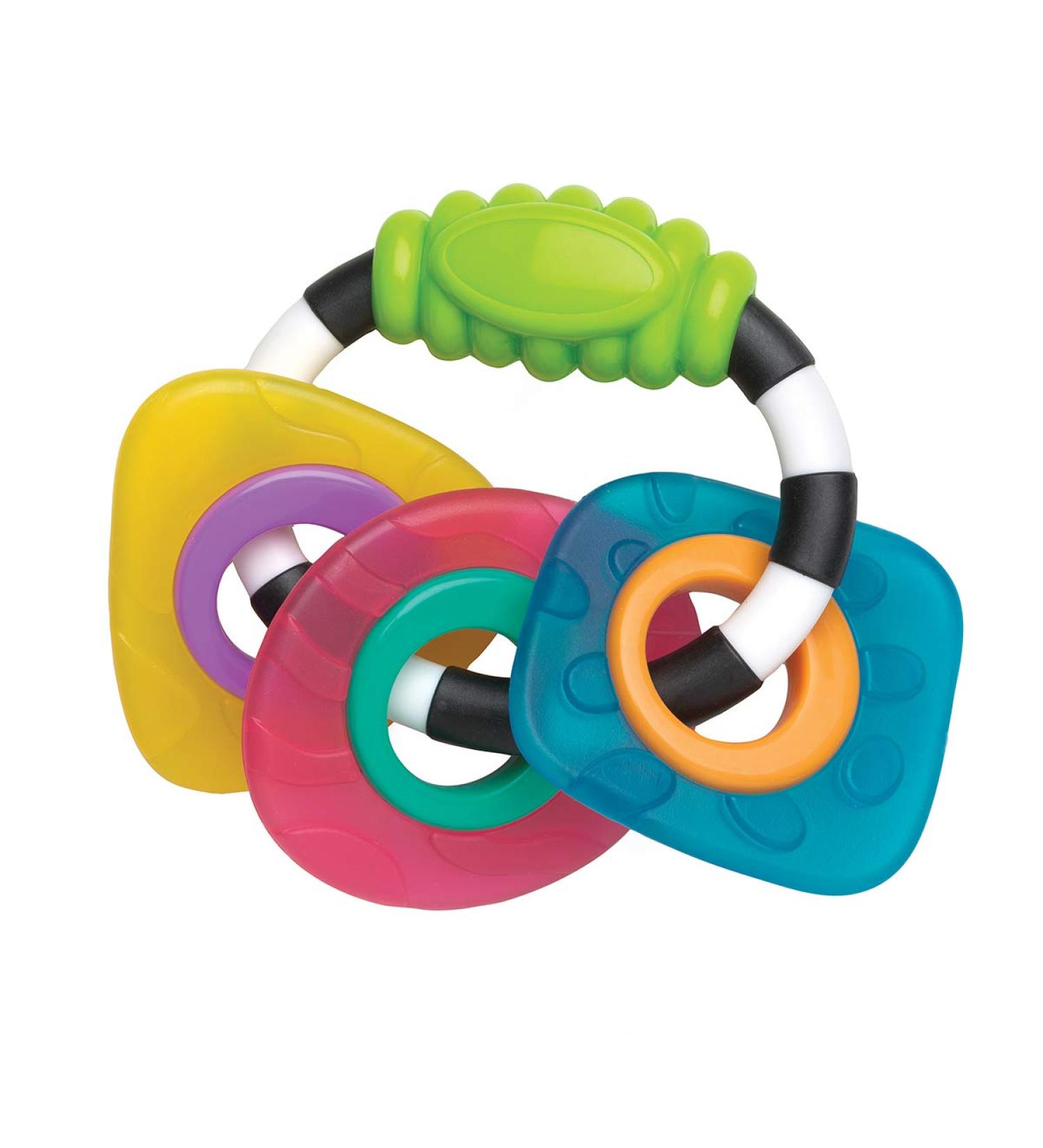 Buy Playgro Teething & Grasping Ring Trio - Colorful Textured Rattles for Babies 3+ Months | International Shipping Available - Buy Online on GoSupps.com