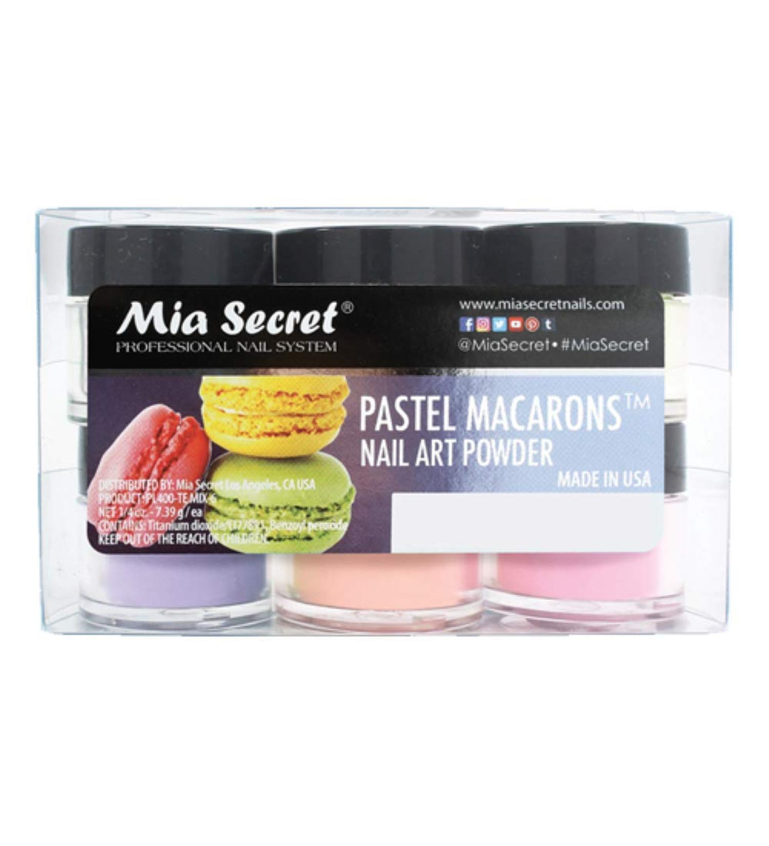Mia Secret Pastel Macarons Nail Art Powder 6 pc Set