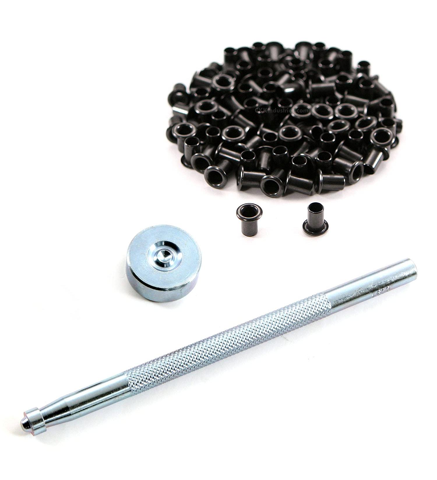 Eyelet Hand Setter (#6) + 100 (#6-9) Black Eyelets Combo Kit for Kydex Holster Making - Buy Online on GoSupps.com