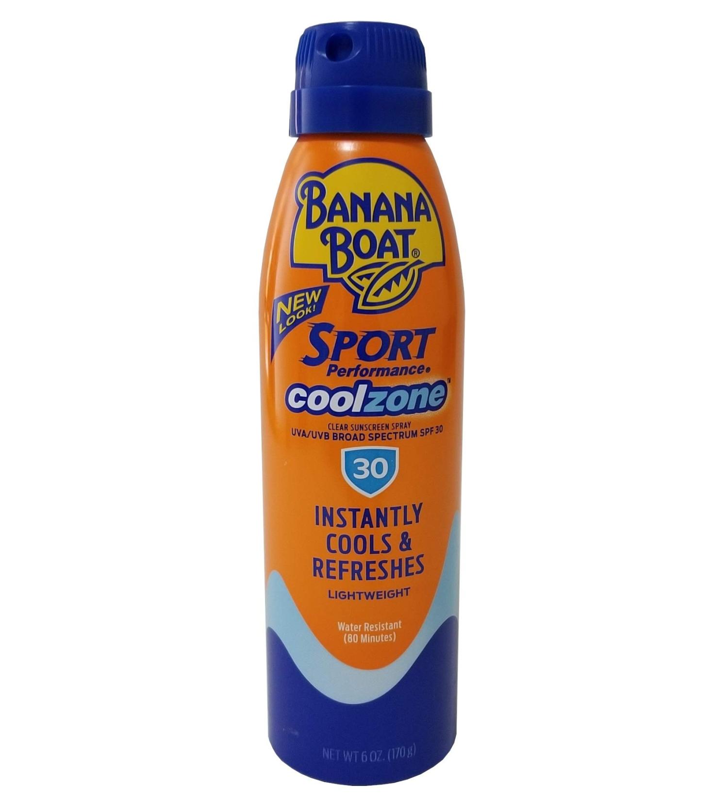 Banana Boat SPF#50+ Sport Coolzone Spray 6 Ounce (Pack of 3)