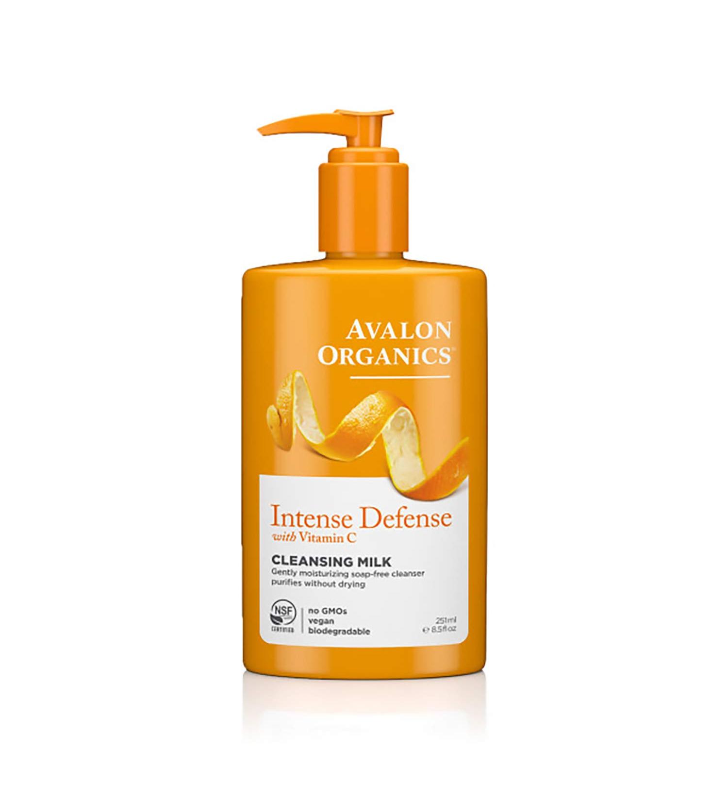 Avalon Organics Intense Defense Vitamin C Cleansing Milk 8.5 fl oz | Radiant Skin - Buy Online on GoSupps.com