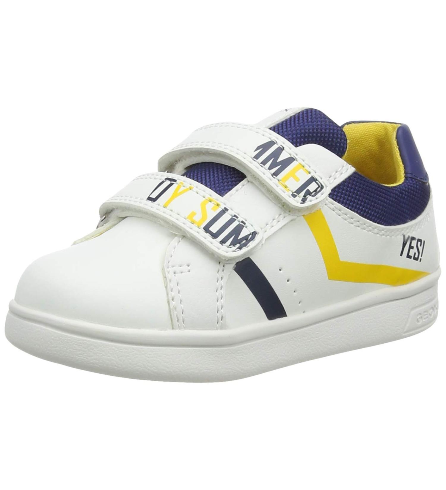 Geox Baby Boy's B Djrock B Sneakers - White Navy | Size 9 UK Child - Buy Online on GoSupps.com
